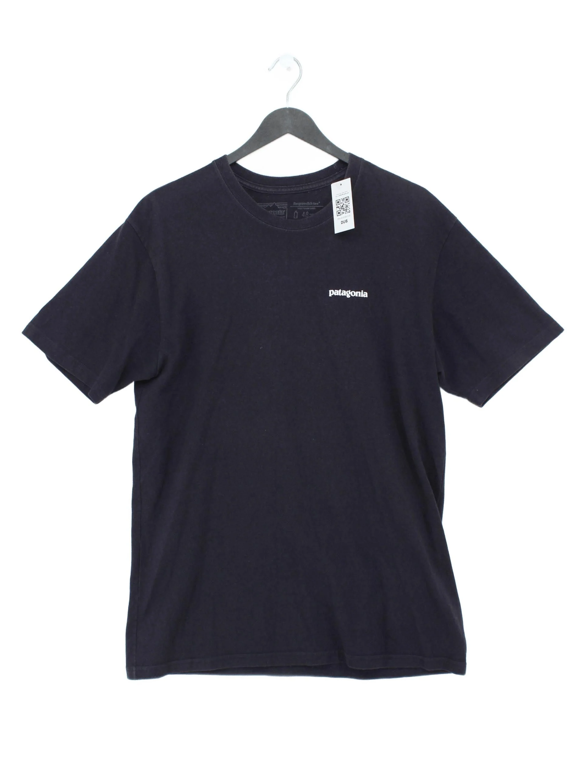 Patagonia Men's T-Shirt M Blue Graphic Cotton with Polyester Basic
