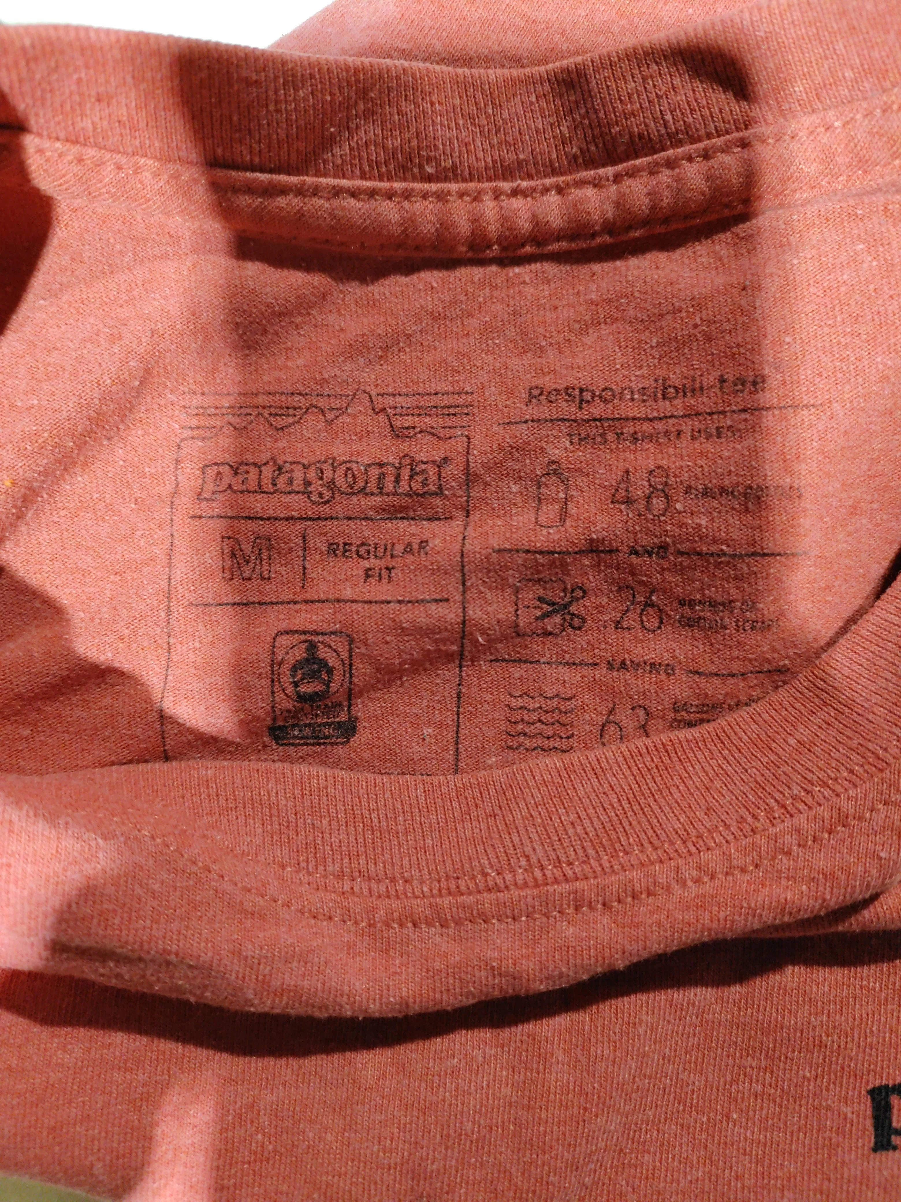 Patagonia Men's T-Shirt M Red Graphic Cotton with Polyester Basic - Image 6