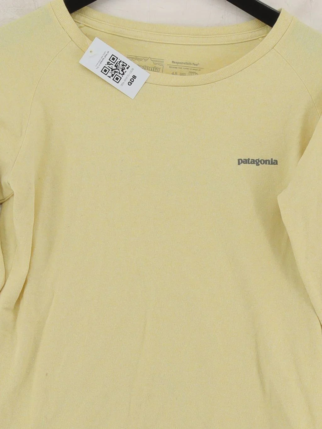 Patagonia Men's T-Shirt XS Yellow Cotton with Polyester Basic - Image 3