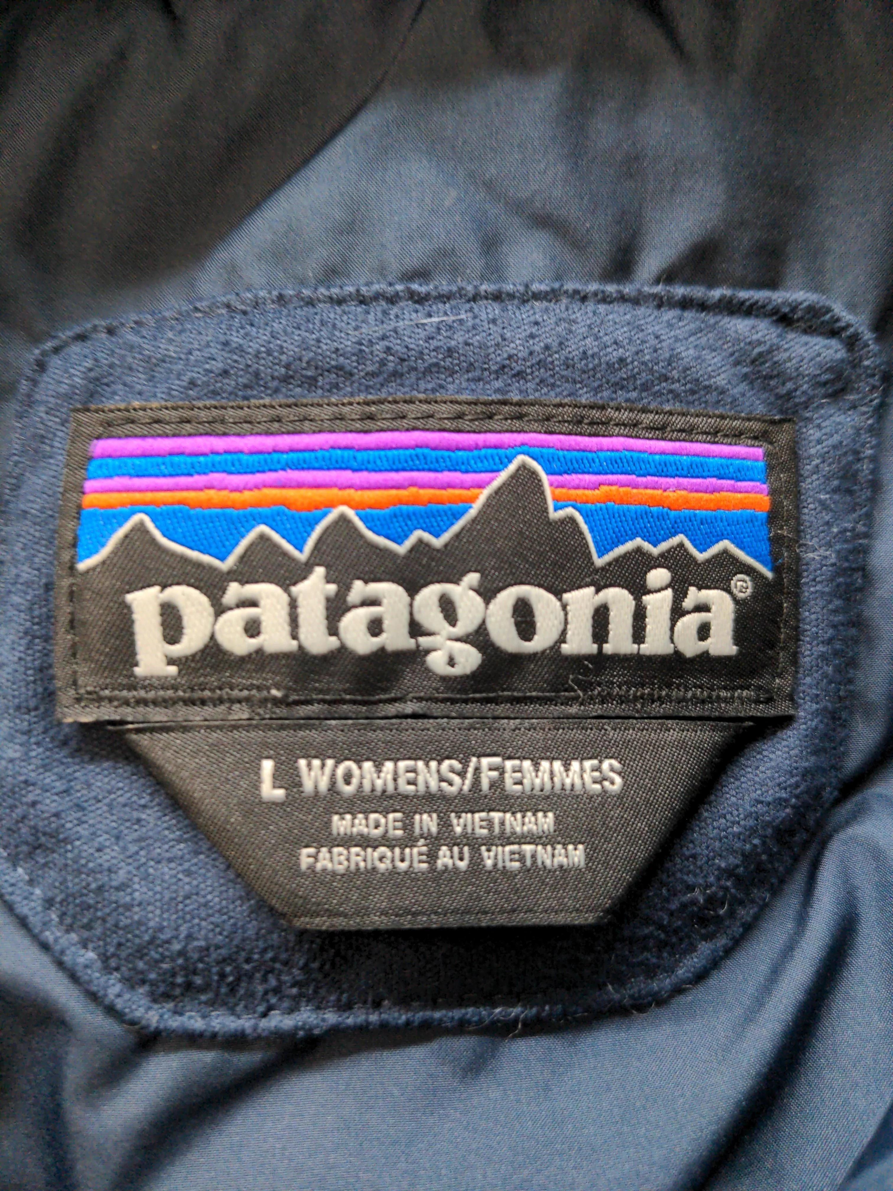 Patagonia Women's Coat L Blue Nylon with Polyester Quilted - Image 5