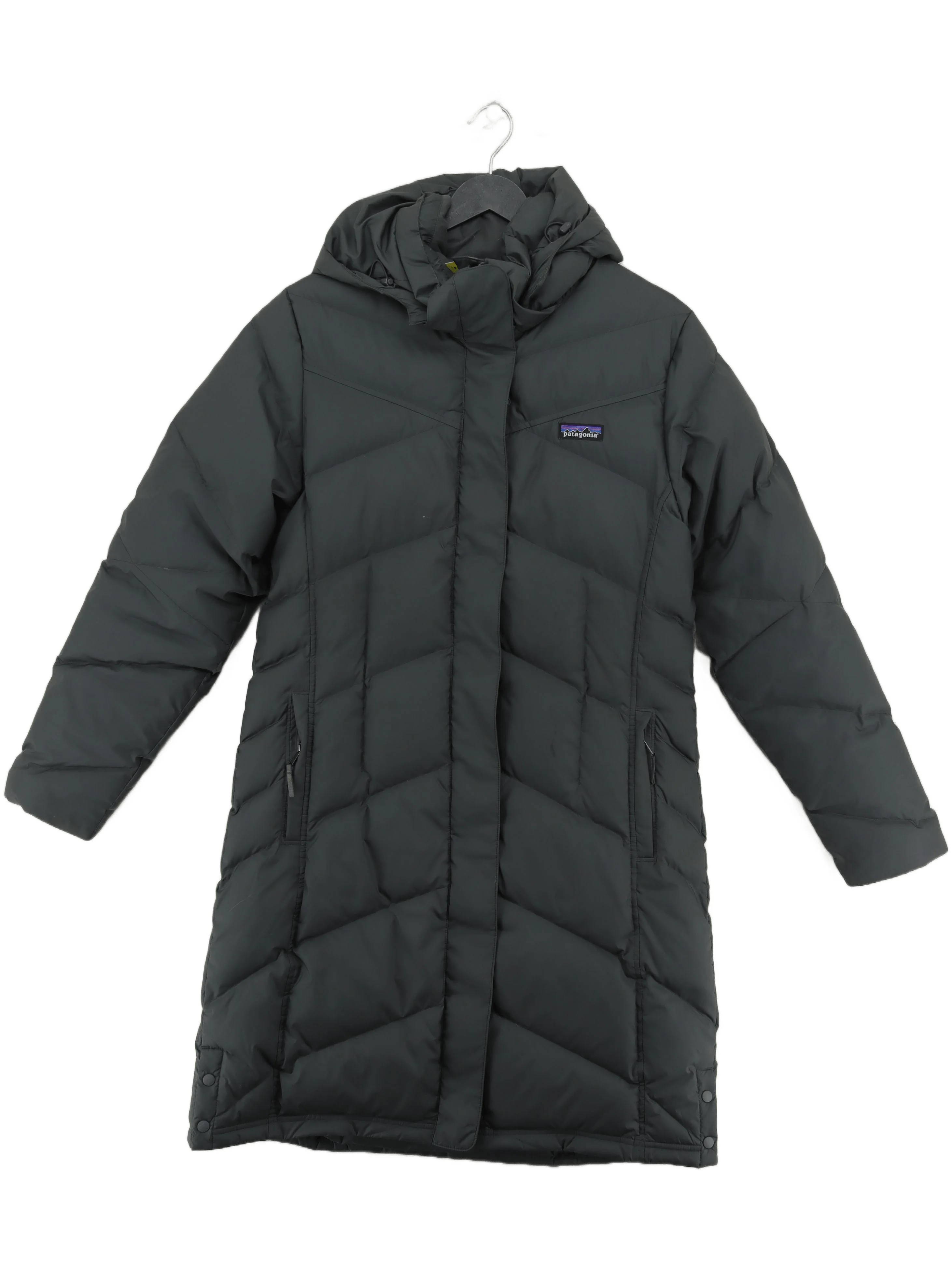 Patagonia Women's Coat L Grey 100% Polyester Puffer Jacket