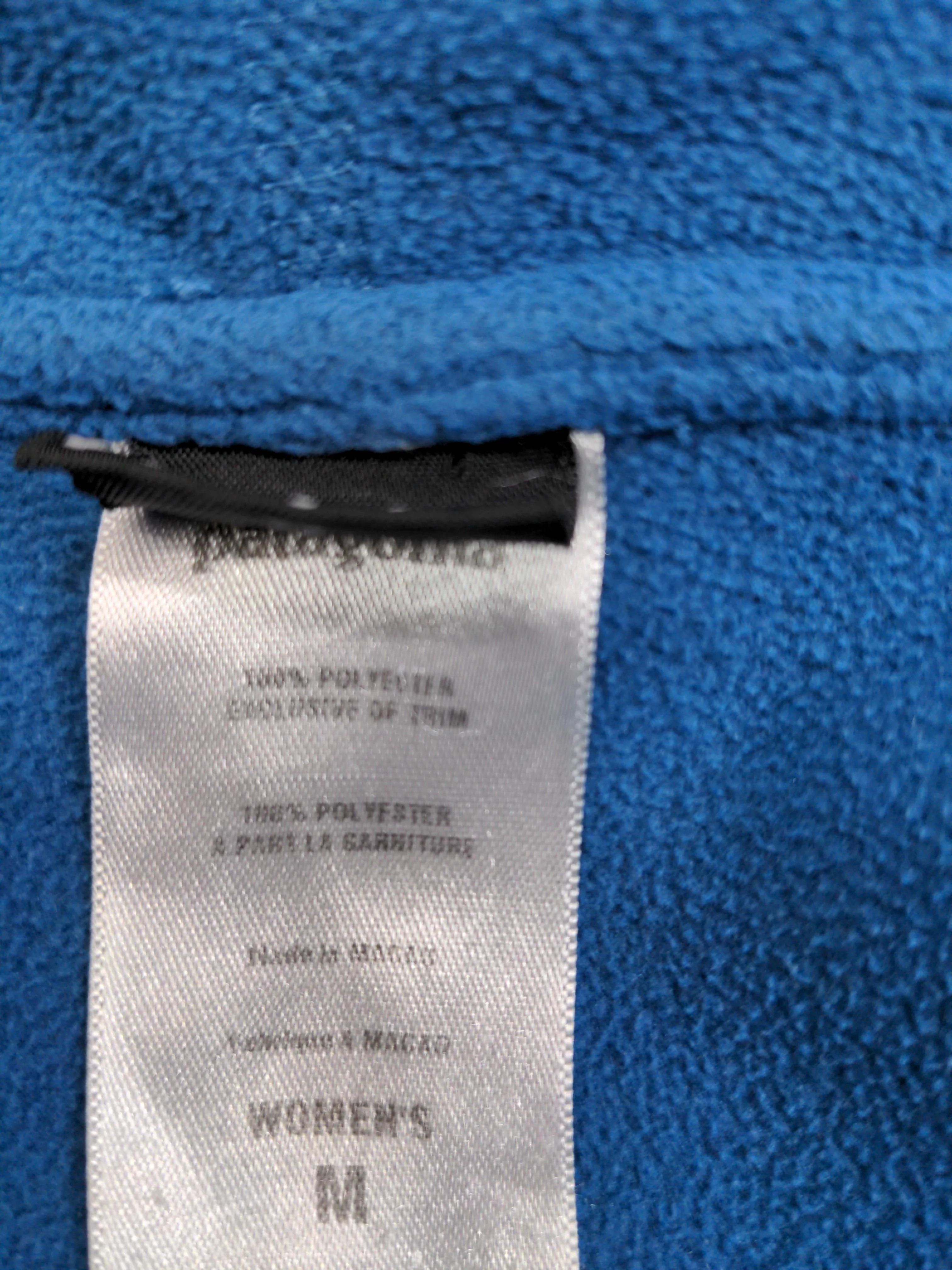 Patagonia Women's Hoodie M Blue 100% Polyester Pullover - Image 6