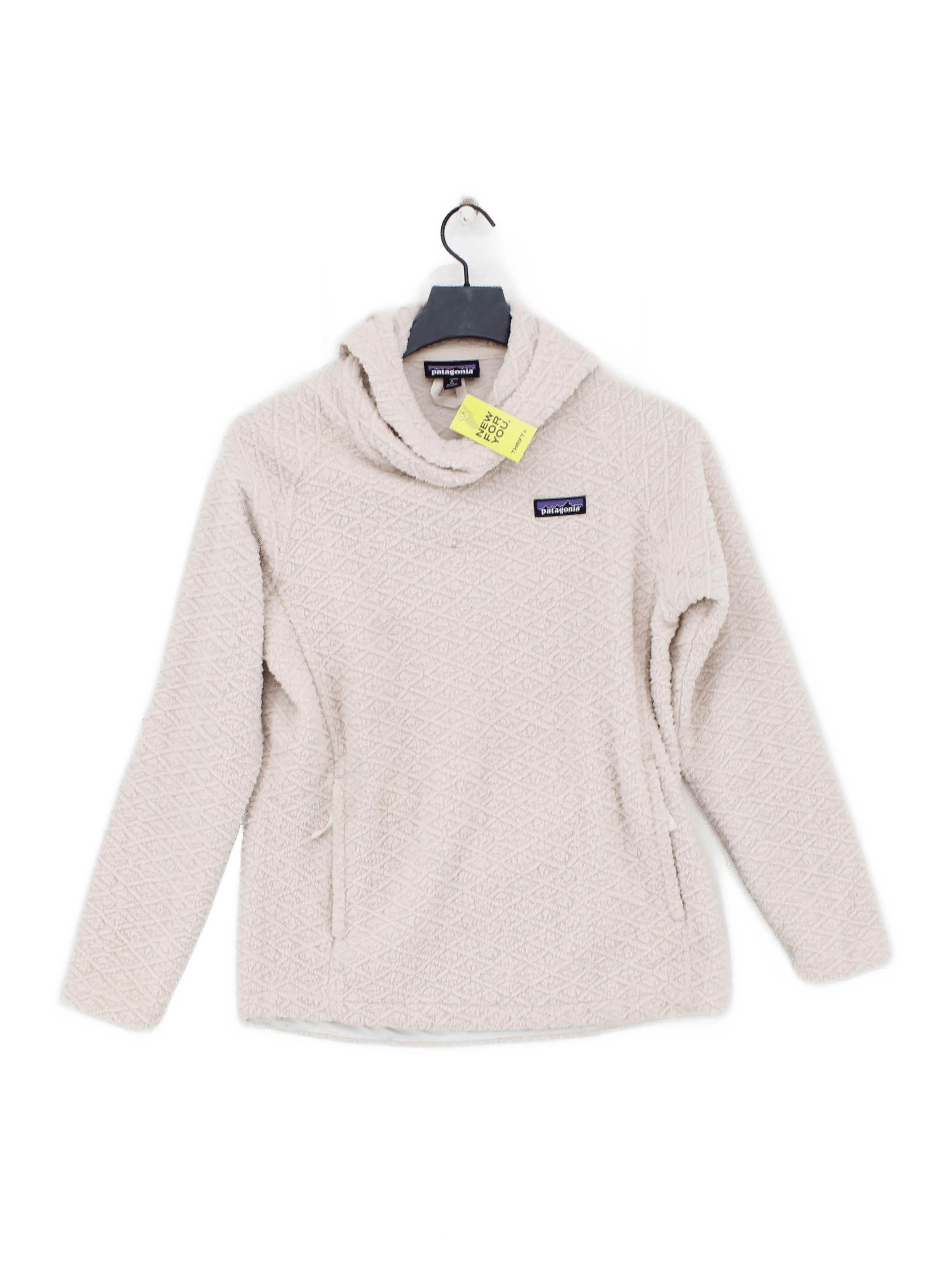 Patagonia Women's Hoodie S Cream Geometric 100% Polyester Pullover