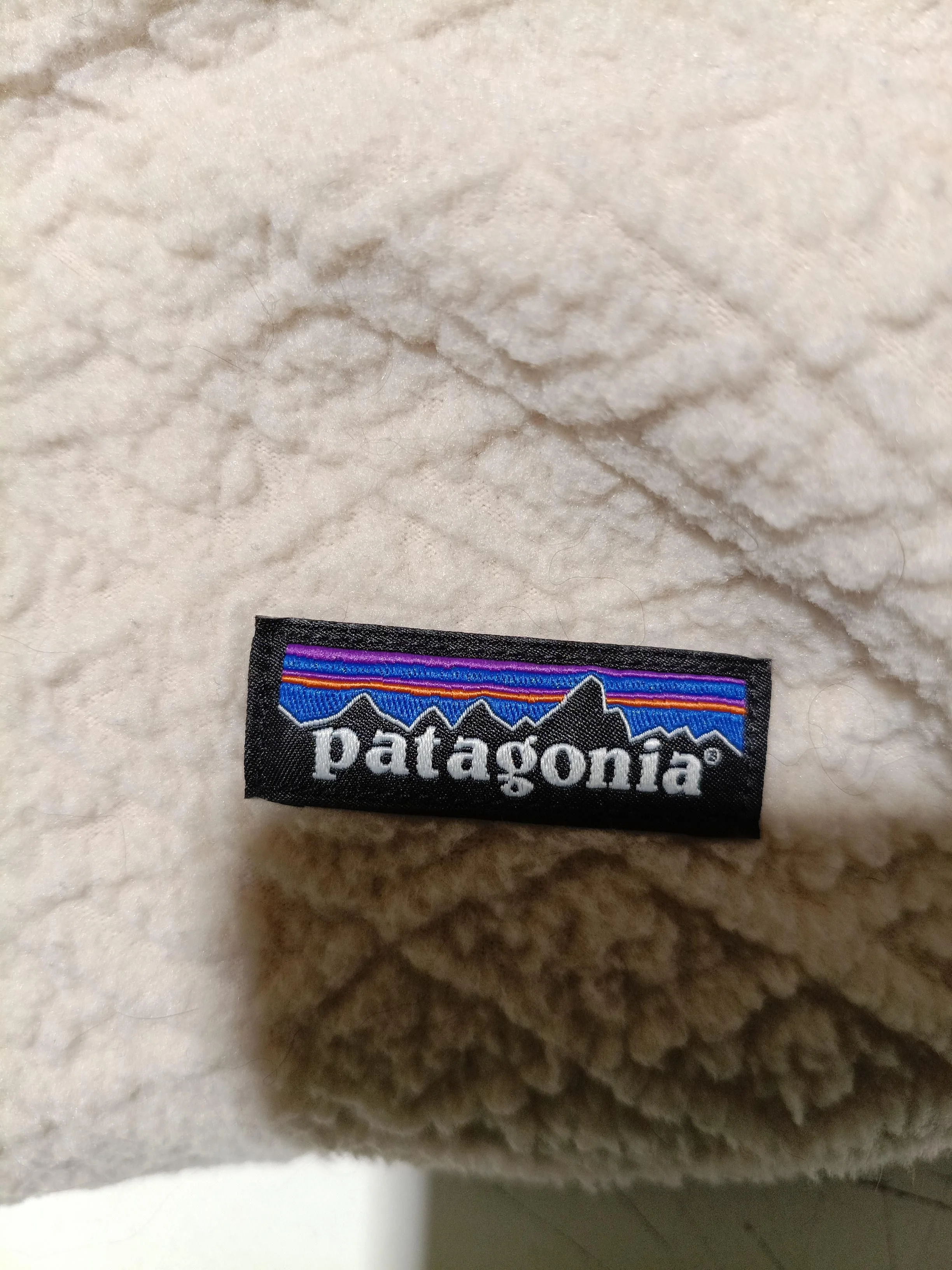 Patagonia Women's Hoodie S Cream Geometric 100% Polyester Pullover - Image 5