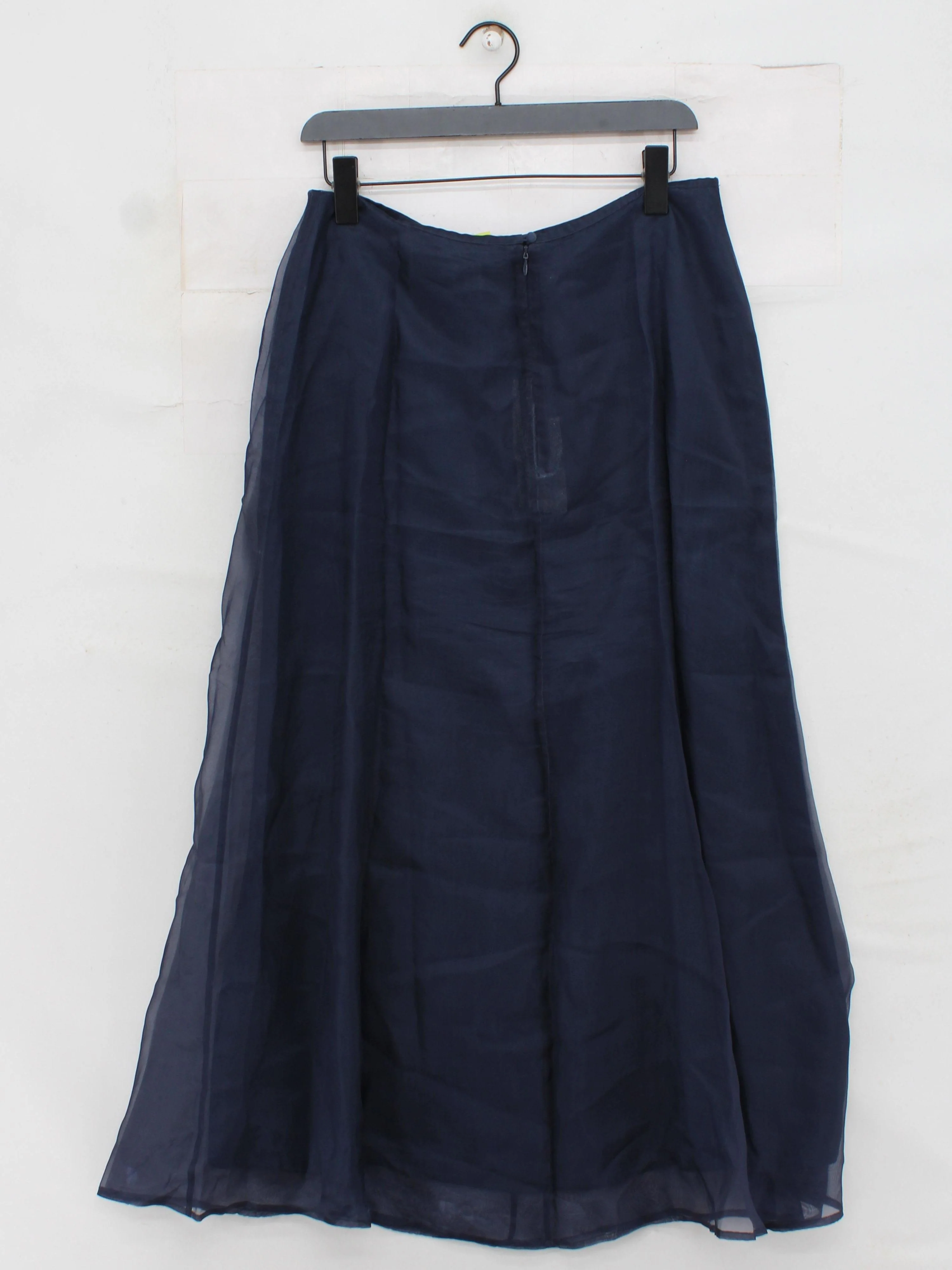 Patsy Seddon For Phase Eight Women's Maxi Skirt M Blue Silk with Acetate Maxi - Image 2