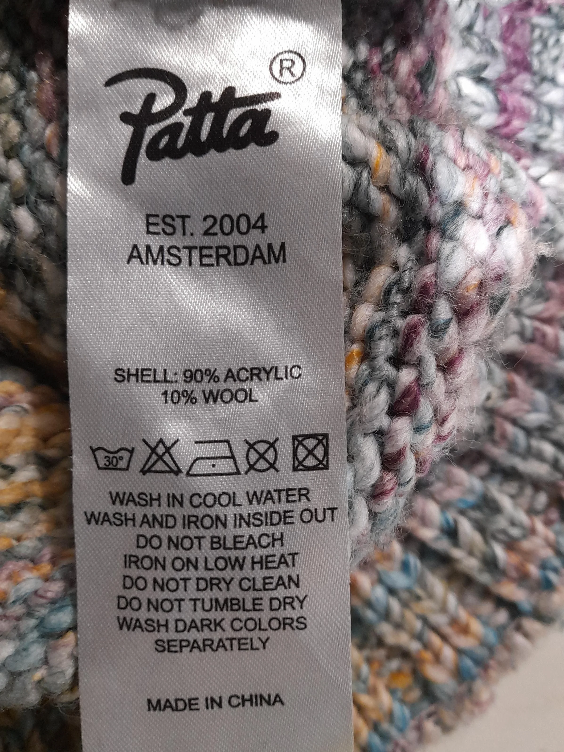 Patta Men's Jumper S Multi Acrylic with Wool Round Neck Pullover - Image 6