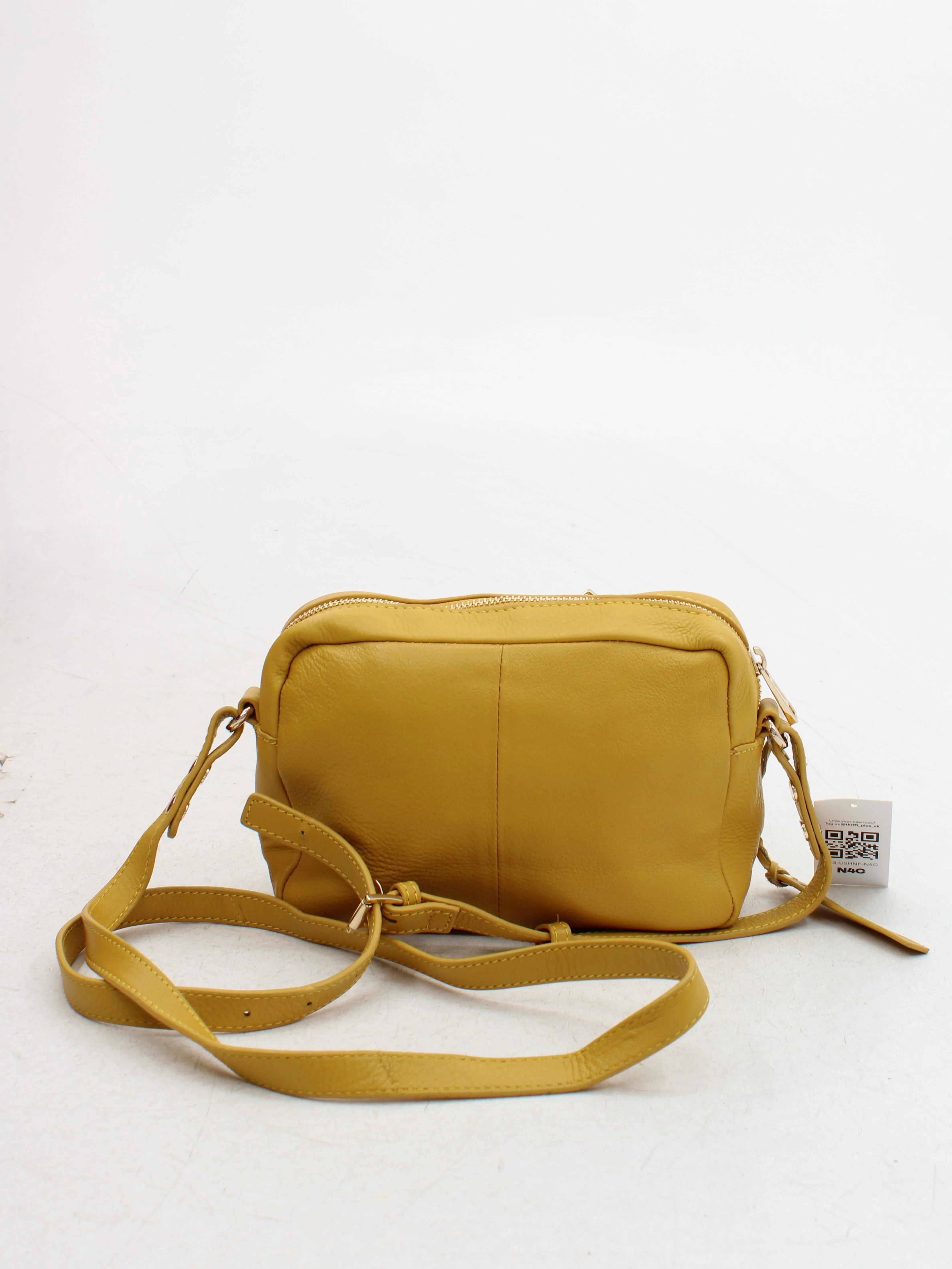 Paul Costelloe Women's Bag Yellow 100% Leather Crossbody - Image 2