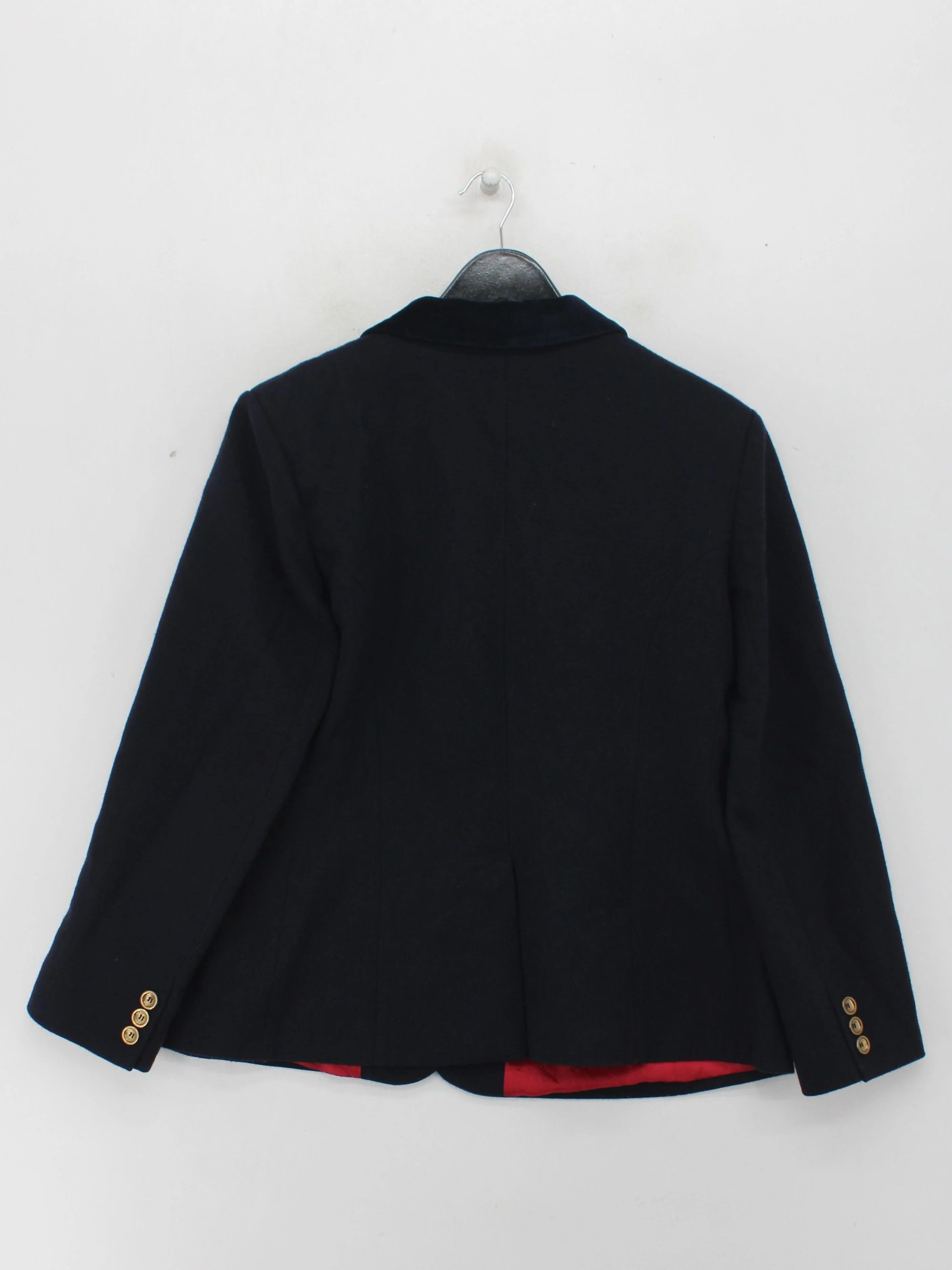 Paul Costelloe Women's Blazer UK 18 Blue Wool with Polyester, Polyamide Overcoat - Image 2