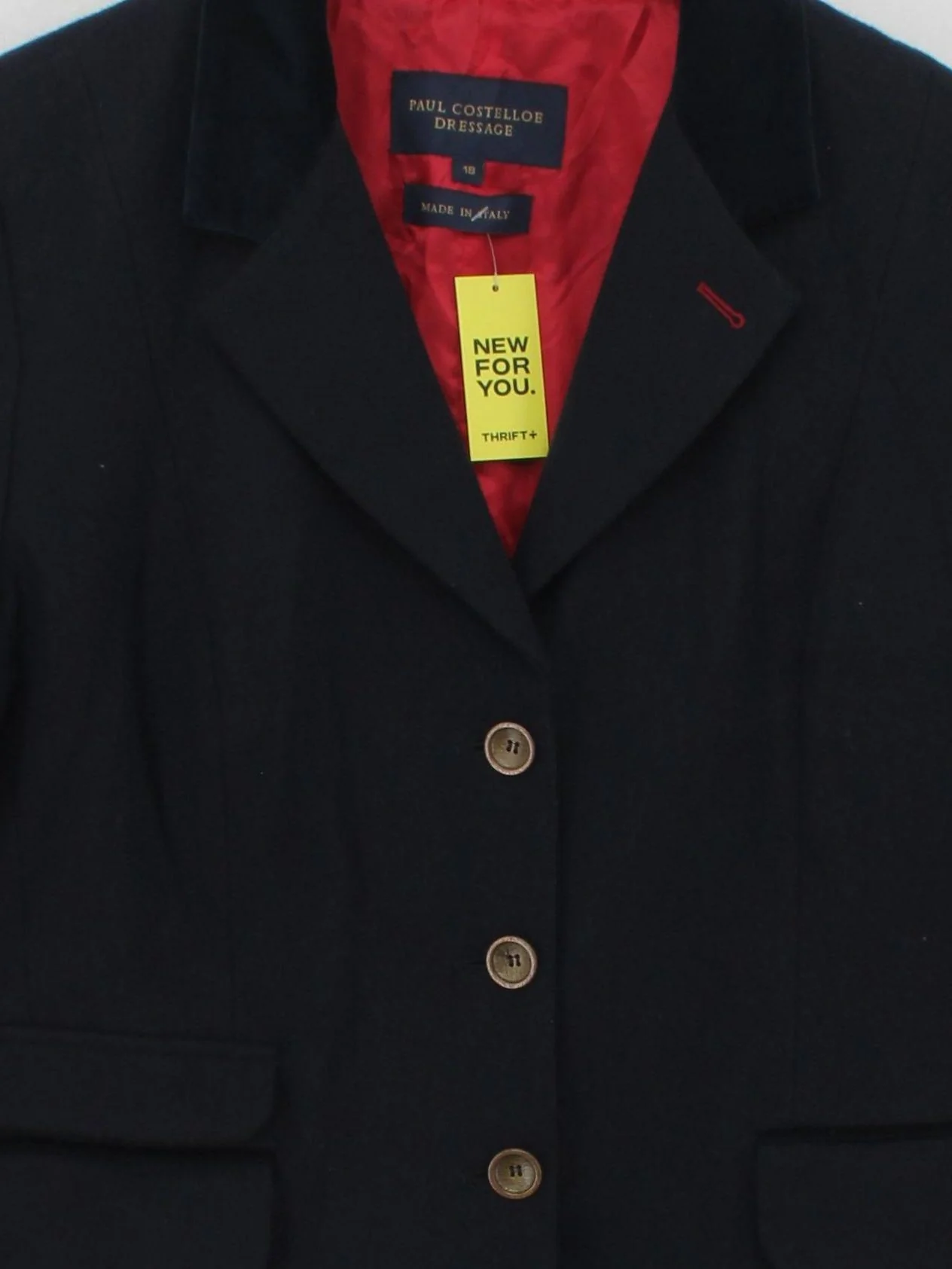 Paul Costelloe Women's Blazer UK 18 Blue Wool with Polyester, Polyamide Overcoat - Image 3