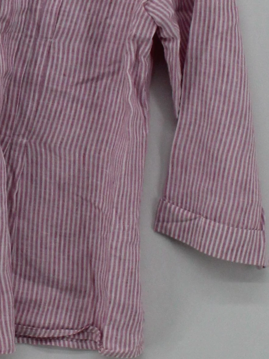 Paul Costelloe Women's Shirt UK 14 Pink 100% Linen Basic - Image 4
