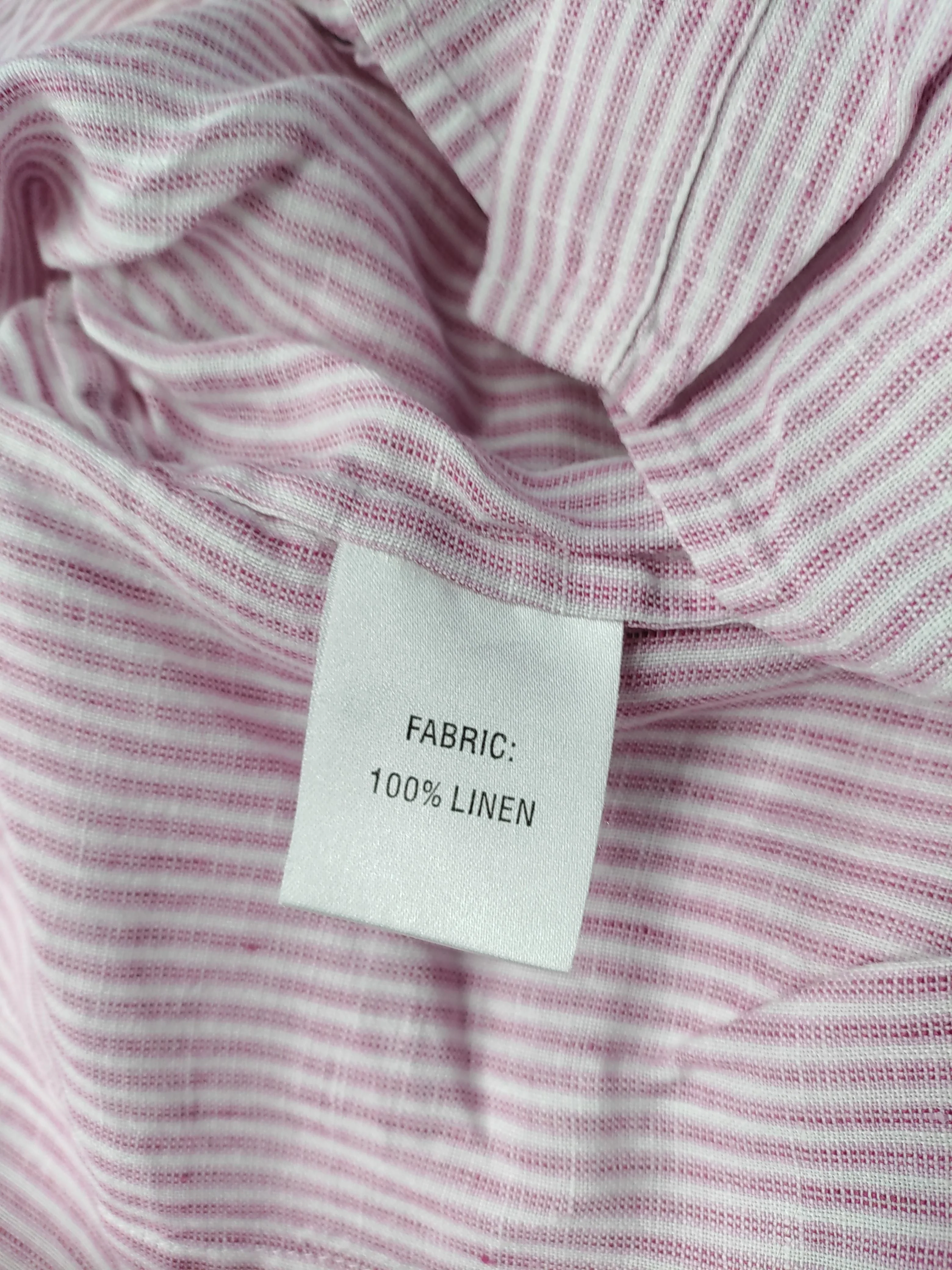 Paul Costelloe Women's Shirt UK 14 Pink 100% Linen Basic - Image 6