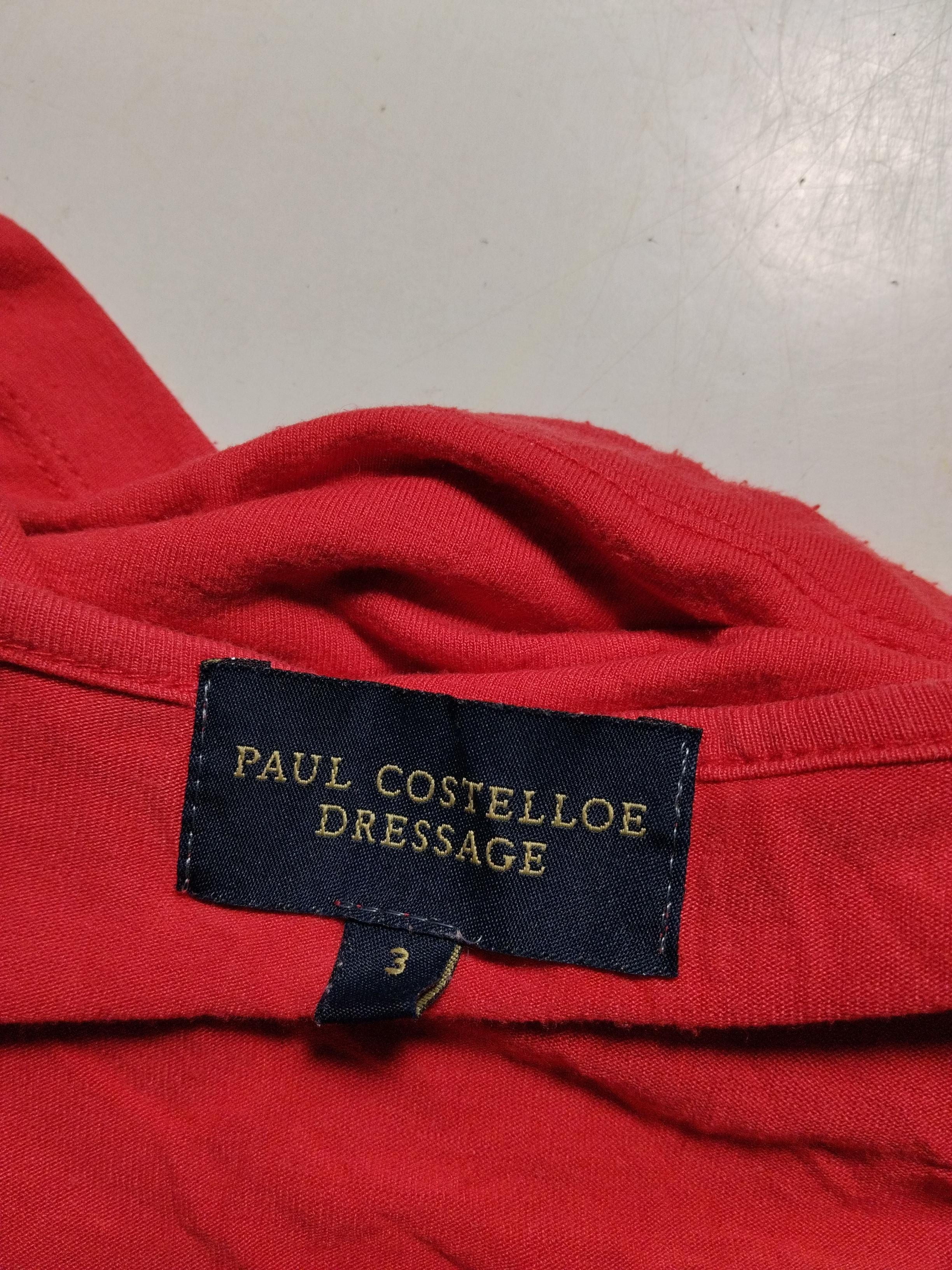 Paul Costelloe Women's T-Shirt M Red 100% Cotton Short Sleeve V-Neck Basic - Image 7