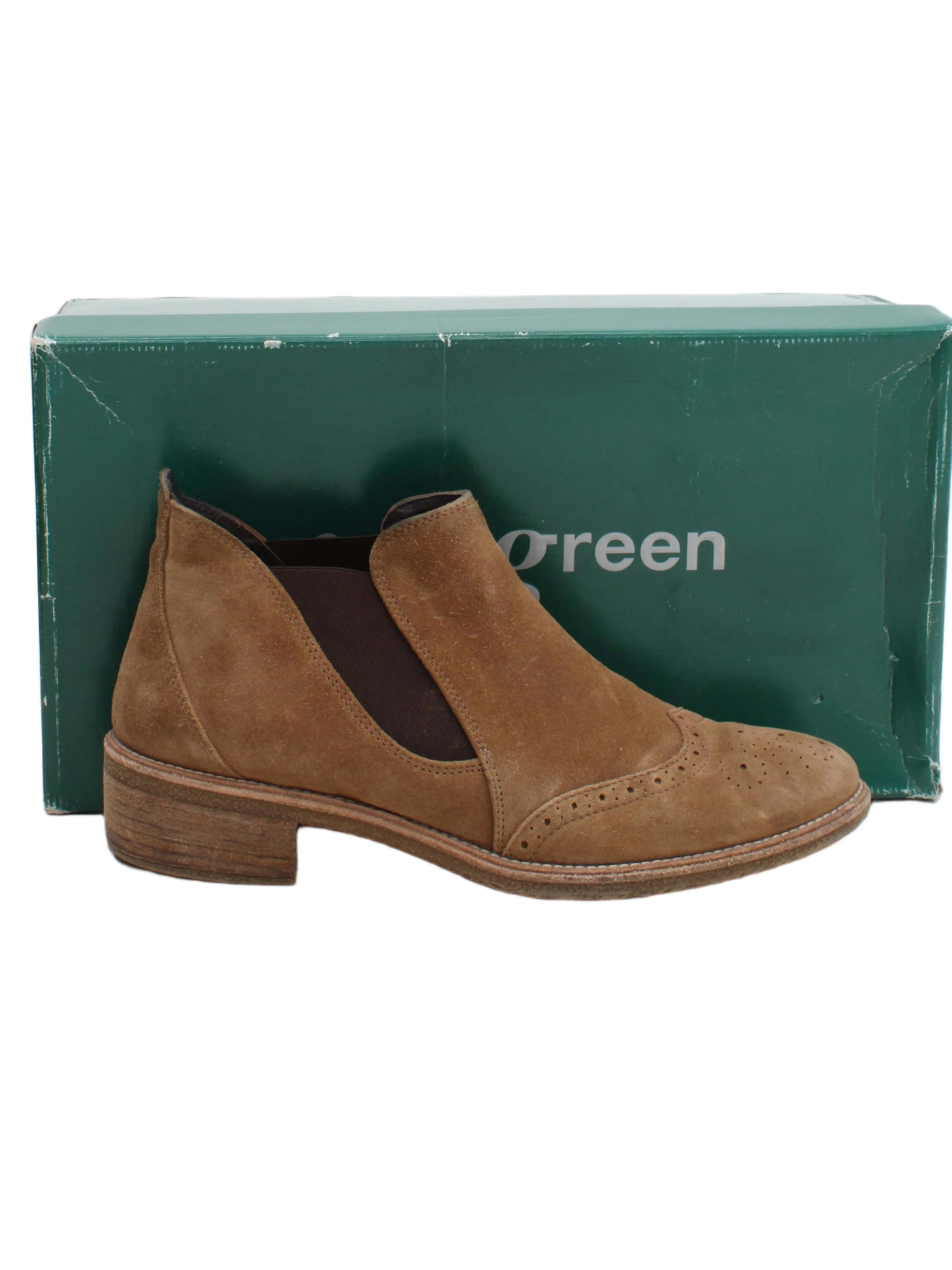 Paul Green Women's Boots UK 6.5 Tan 100% Suede Chelsea