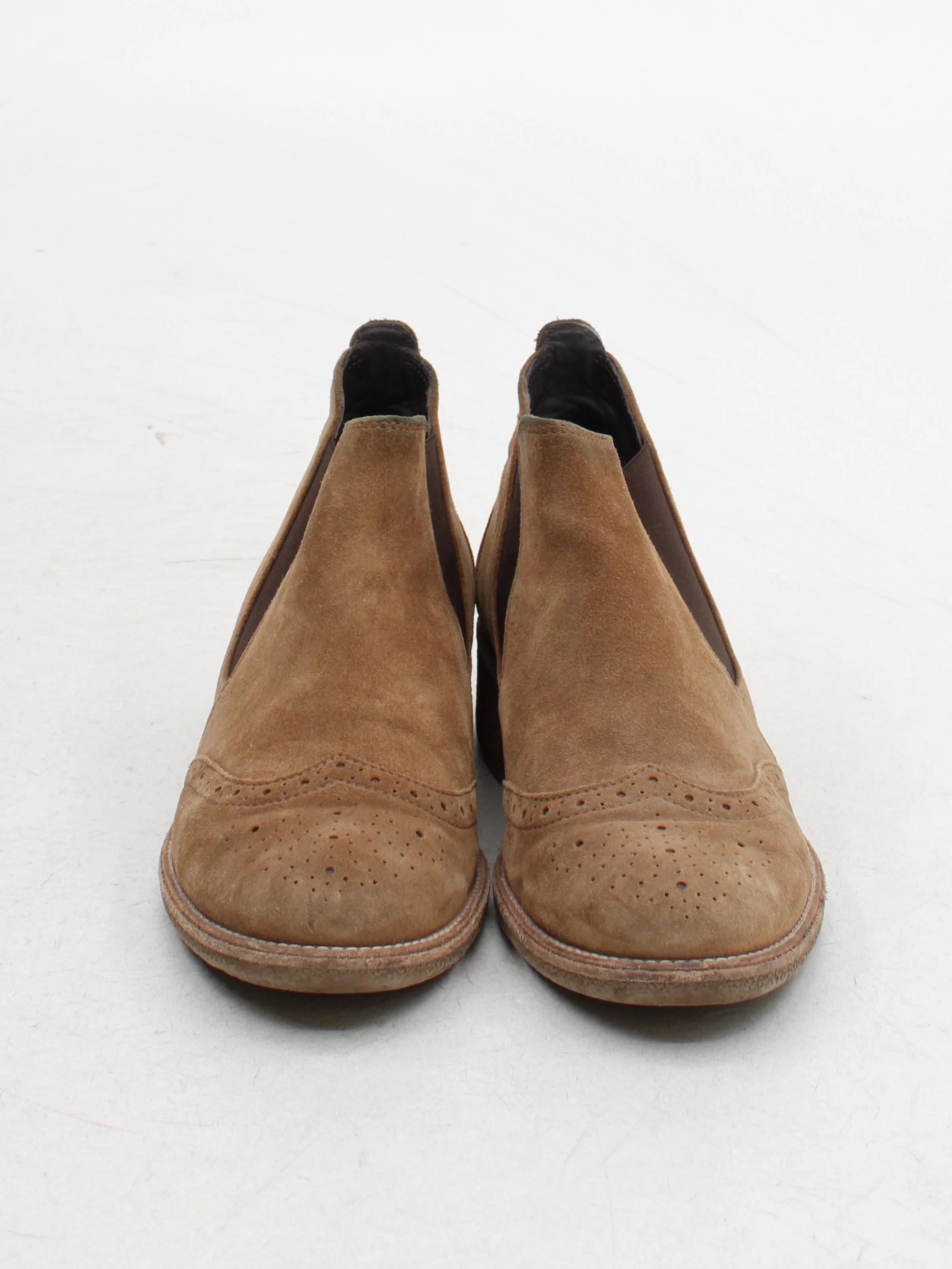 Paul Green Women's Boots UK 6.5 Tan 100% Suede Chelsea - Image 2