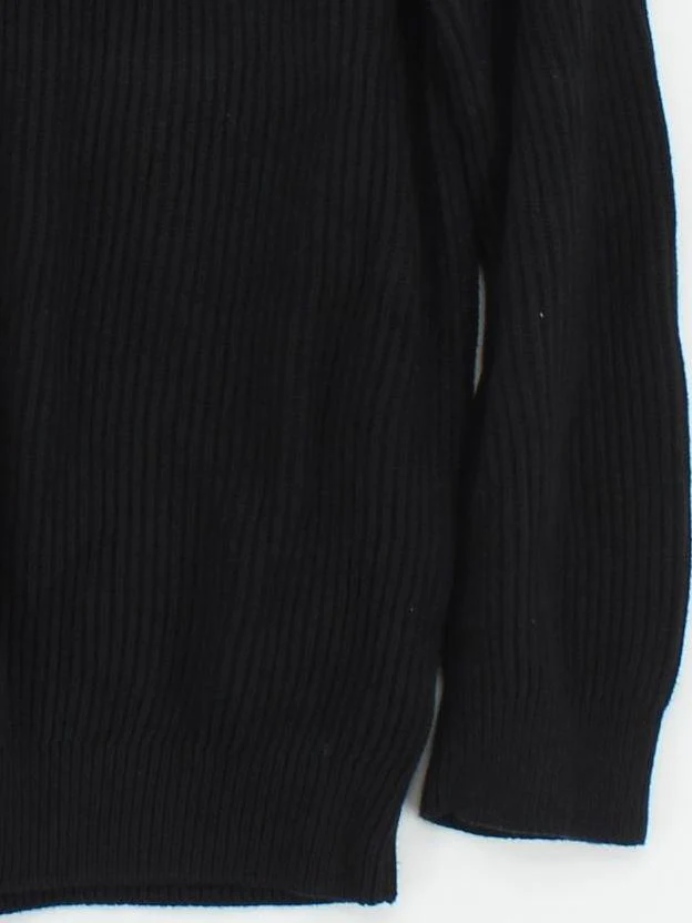 Paul James Men's Jumper M Black 100% Cotton Crew Neck Pullover - Image 4