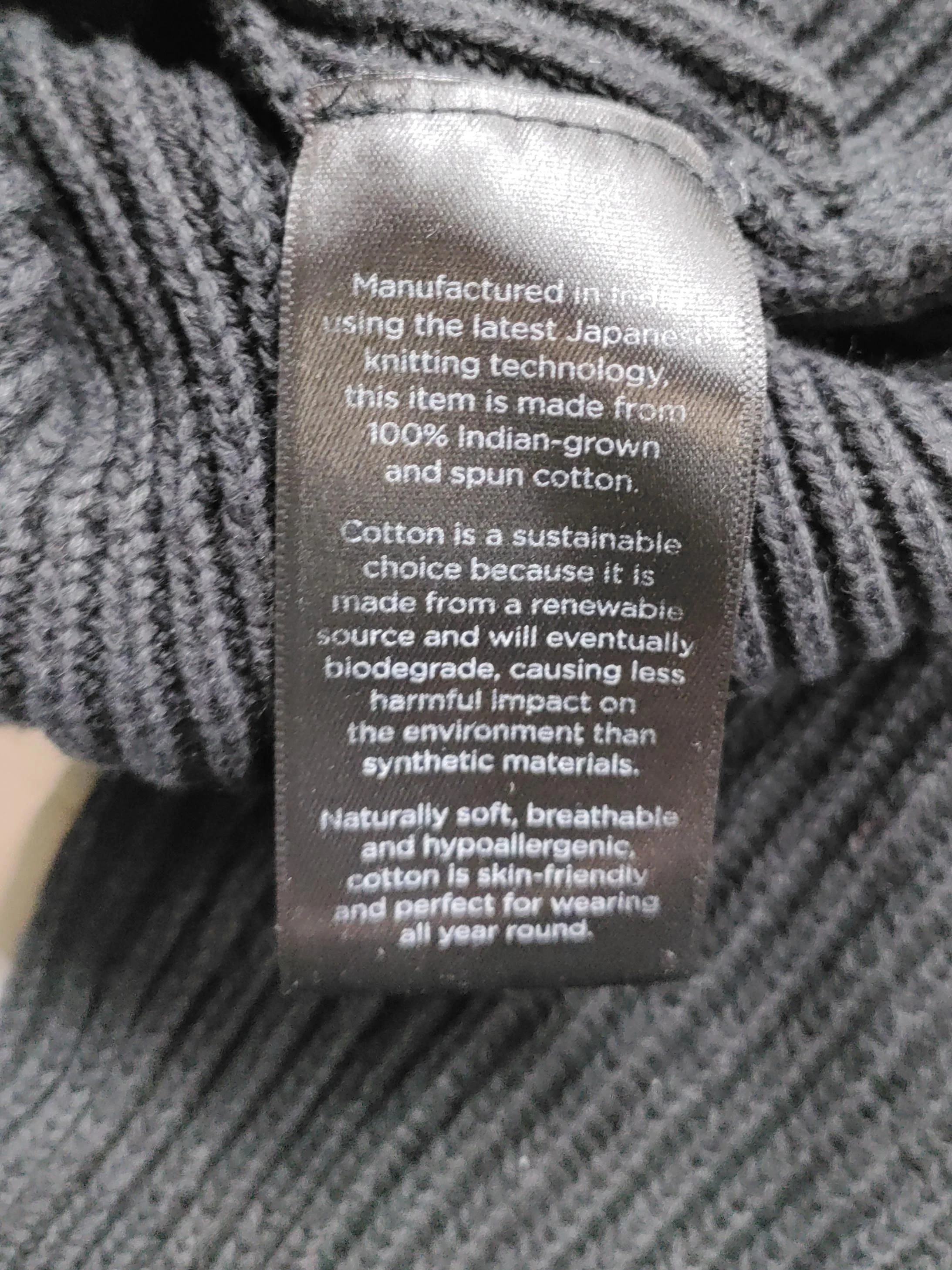 Paul James Men's Jumper M Black 100% Cotton Crew Neck Pullover - Image 6