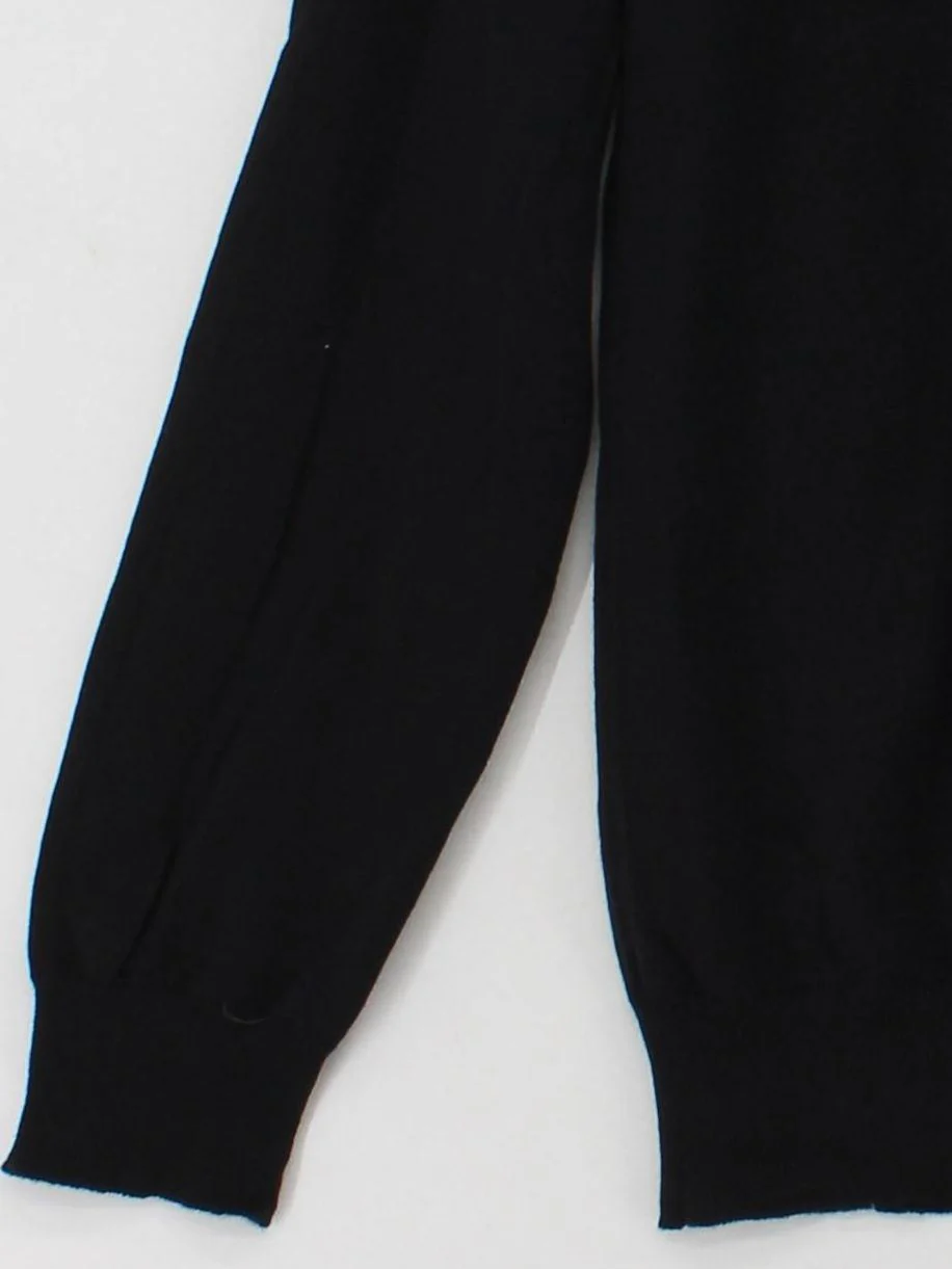 Paul James Men's Jumper S Black 100% Cotton Mock Neck Pullover - Image 4