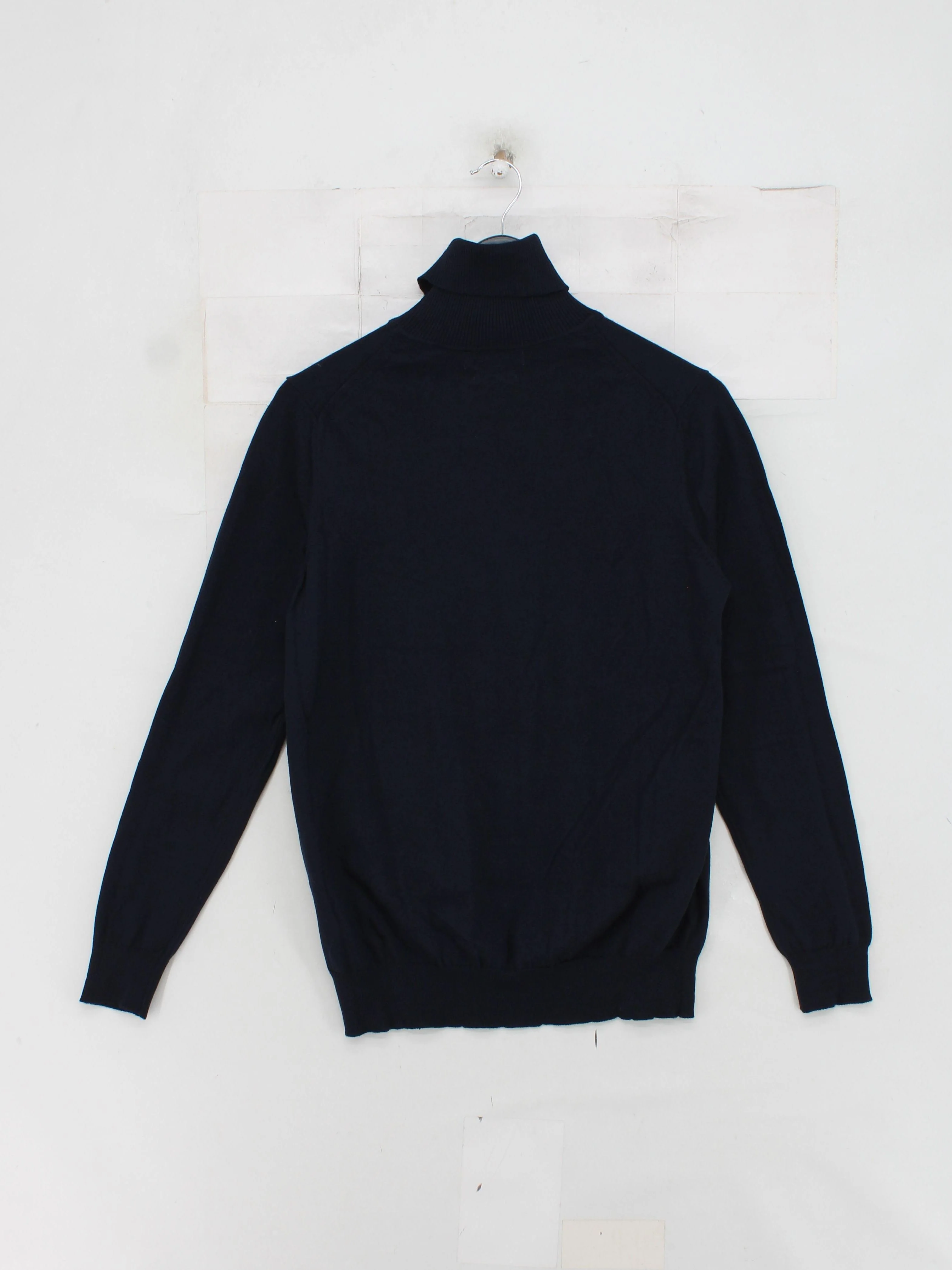 Paul James Men's Jumper S Blue 100% Cotton Roll Neck Pullover - Image 2