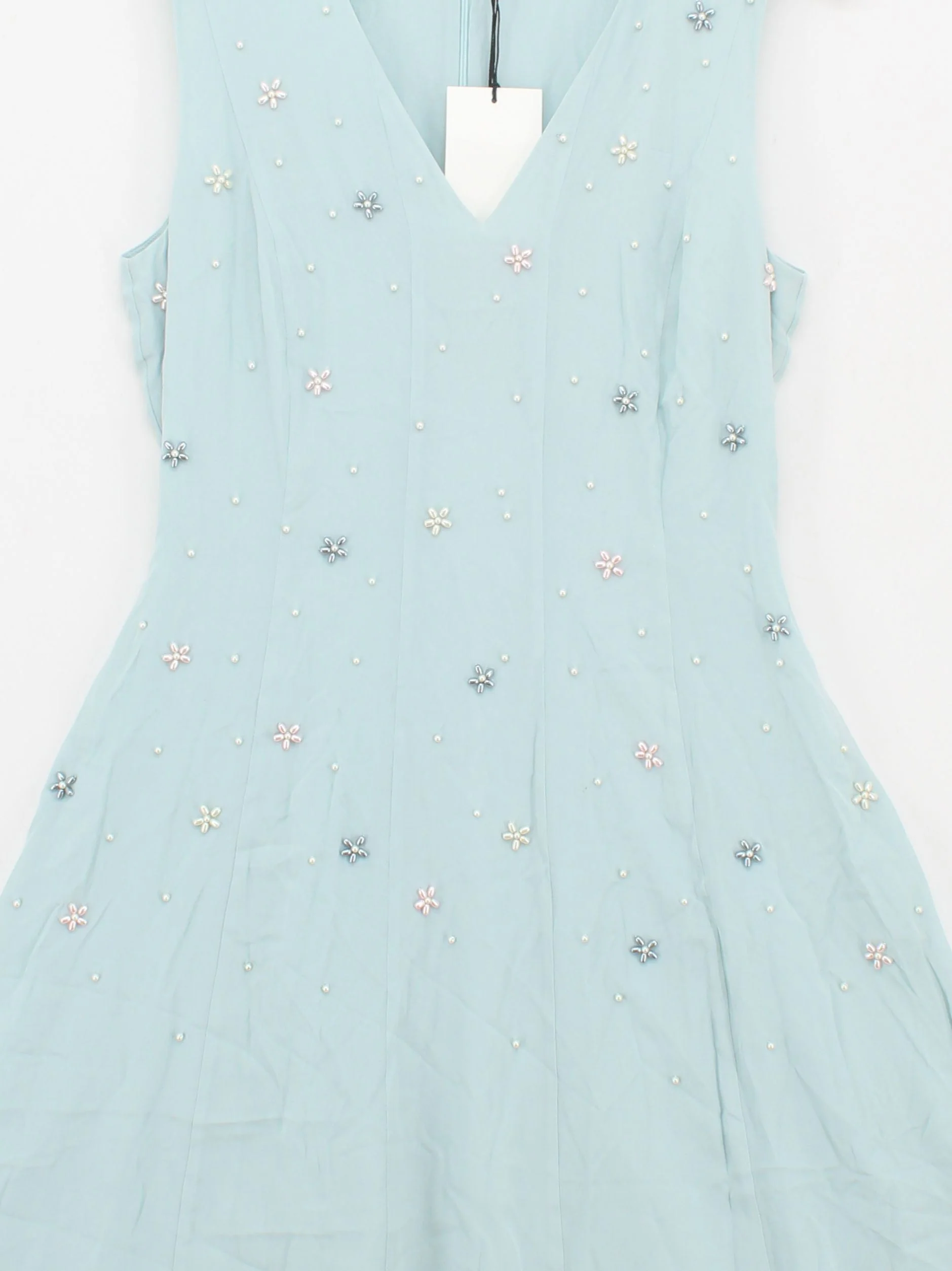 Paul Smith A-Line Midi Dress M in Blue RRP £420 - Image 3