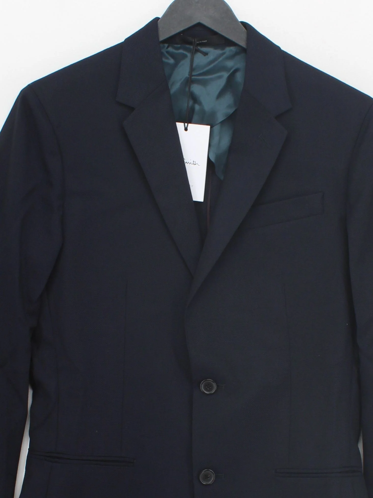 Paul Smith Men's Blazer Chest: 36 in Blue Wool with Rayon Overcoat New with tags - Image 3