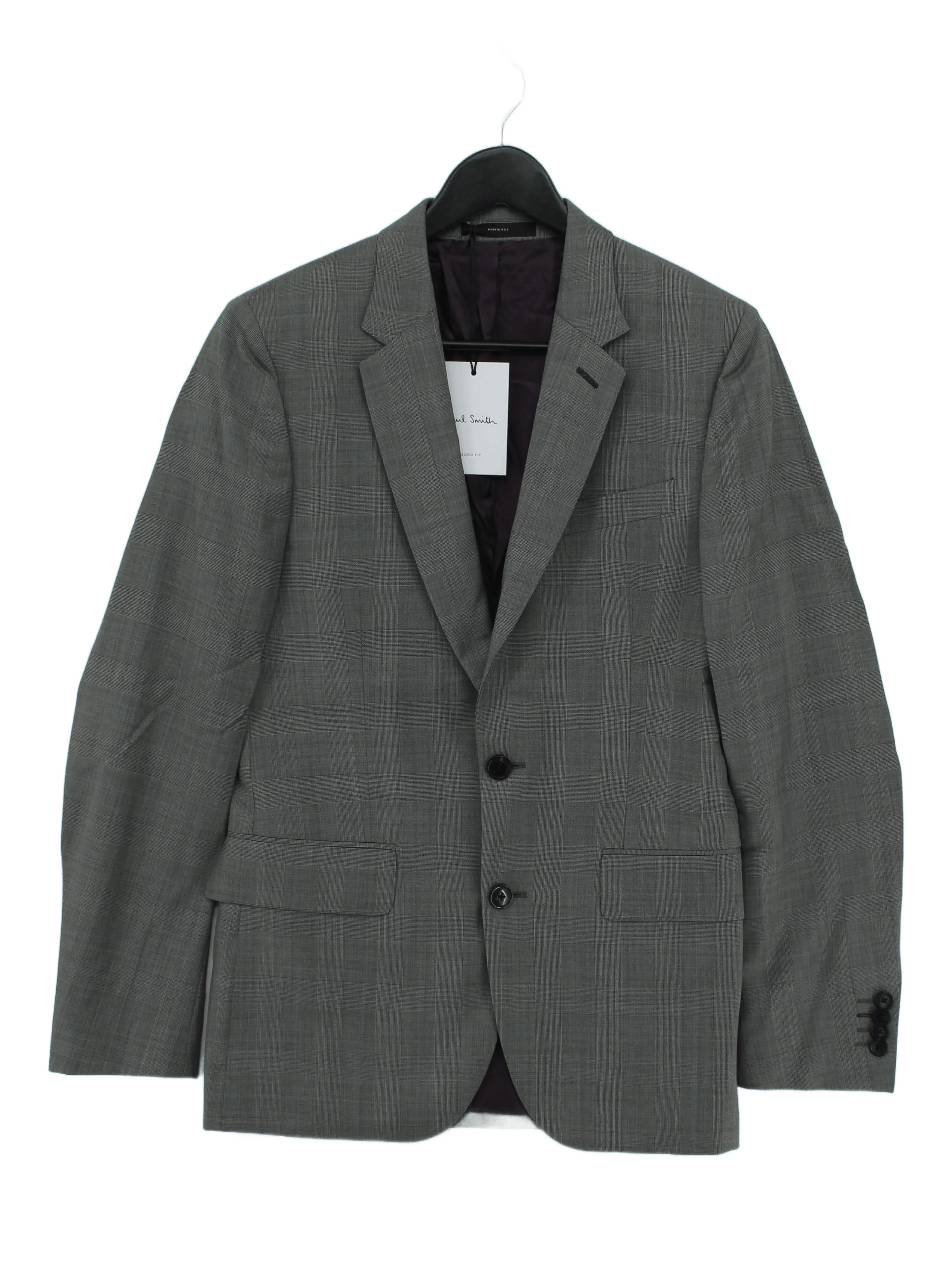 Paul Smith Men's Blazer Chest: 36 in Grey 100% Wool Overcoat New with tags