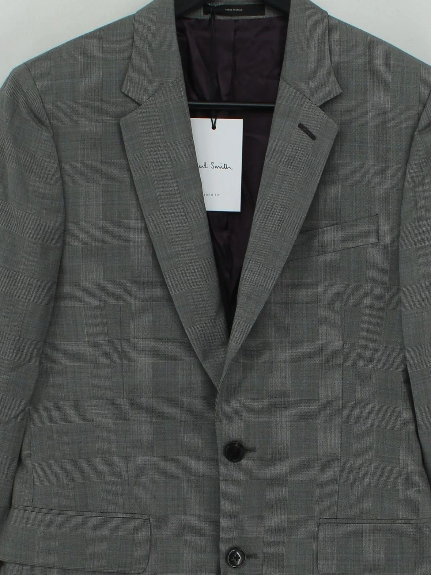 Paul Smith Men's Blazer Chest: 36 in Grey 100% Wool Overcoat New with tags - Image 3