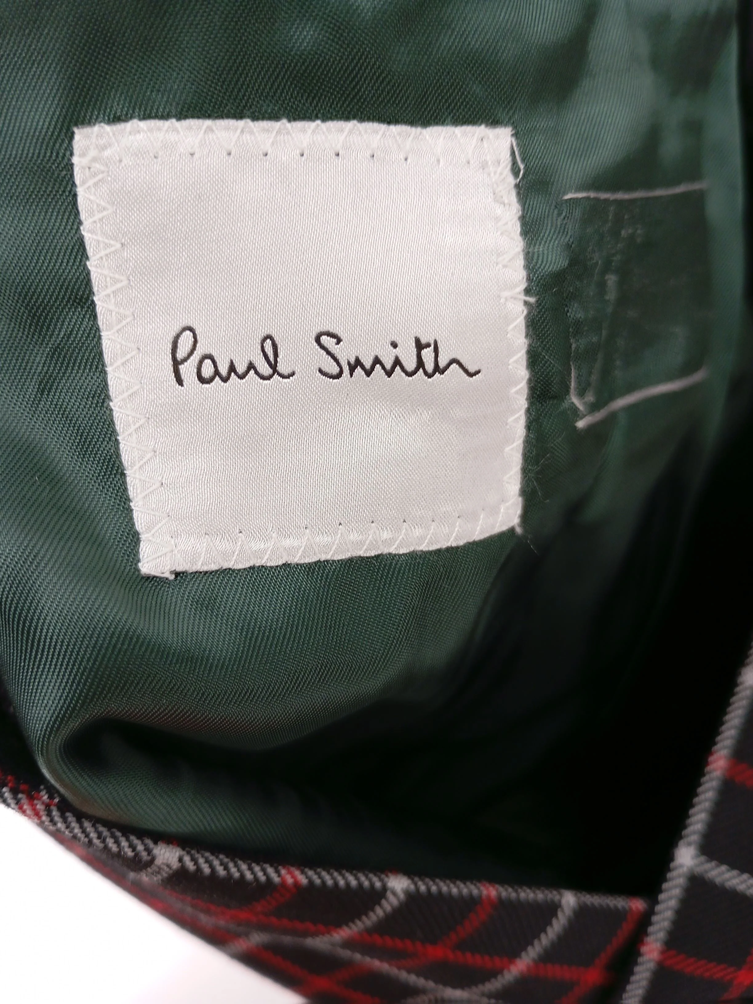 Paul Smith Men's Blazer Chest: 38 in Black Checkered 100% Wool Overcoat - Image 6