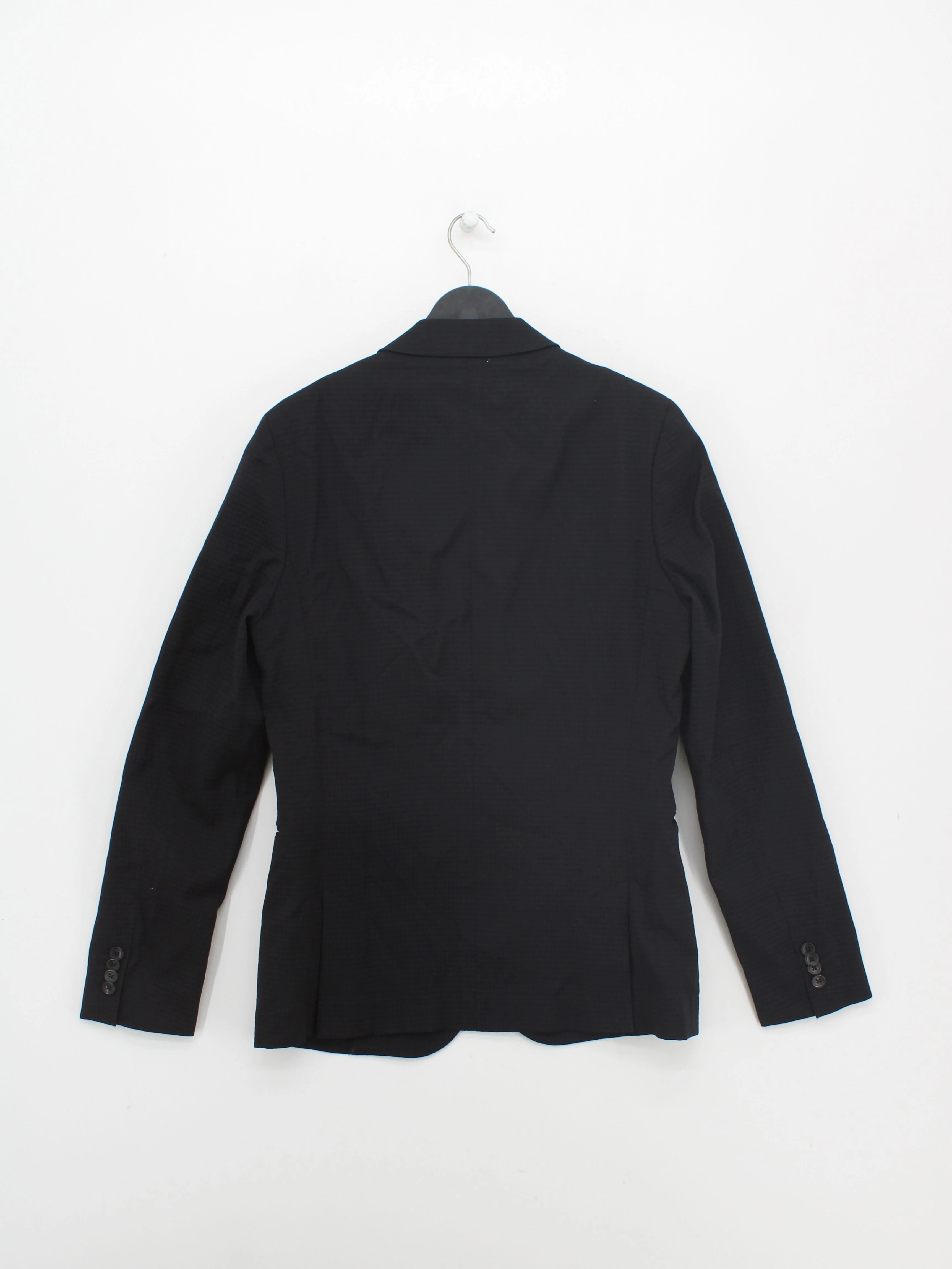 Paul Smith Men's Blazer Chest: 38 in Black Wool with Elastane, Viscose Overcoat - Image 2