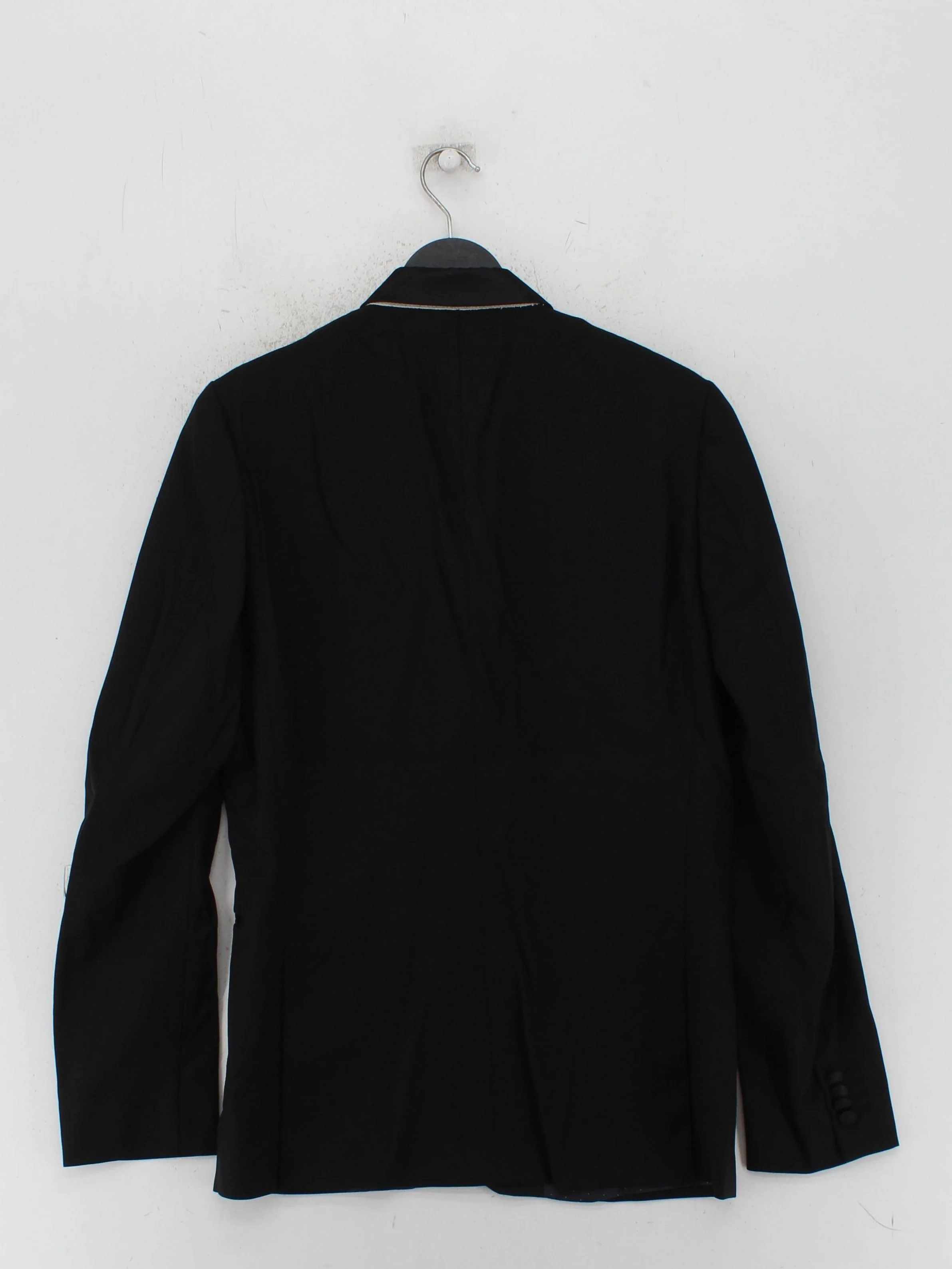 Paul Smith Men's Blazer Chest: 38 in Black Wool with Viscose Overcoat - Image 2