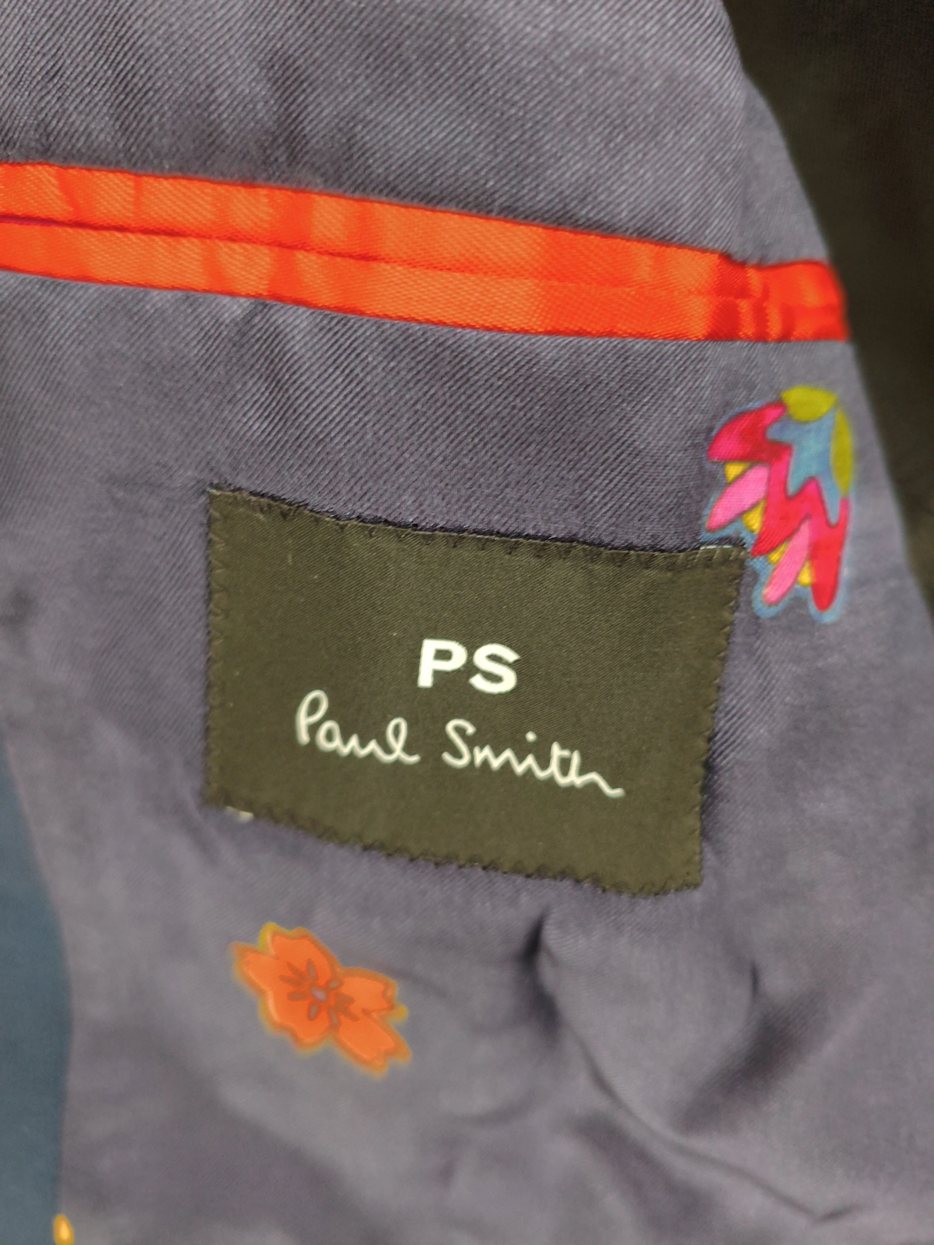 Paul Smith Men's Blazer Chest: 38 in Blue Wool with Mohair, Viscose Overcoat - Image 6