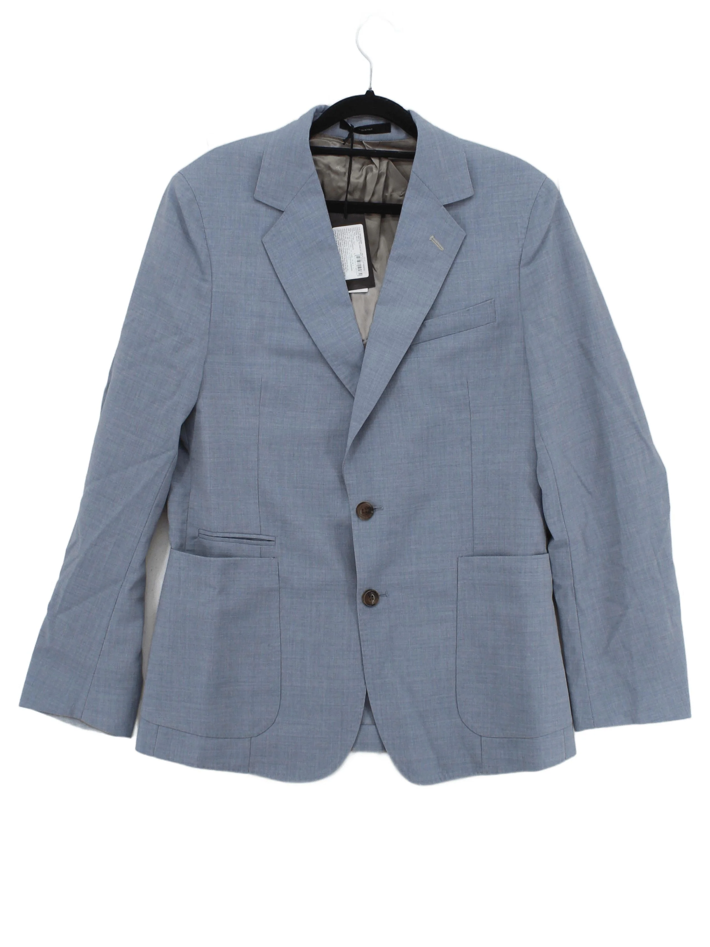 Paul Smith Men's Blazer Chest: 38 in Blue Wool with Other Overcoat New with tags