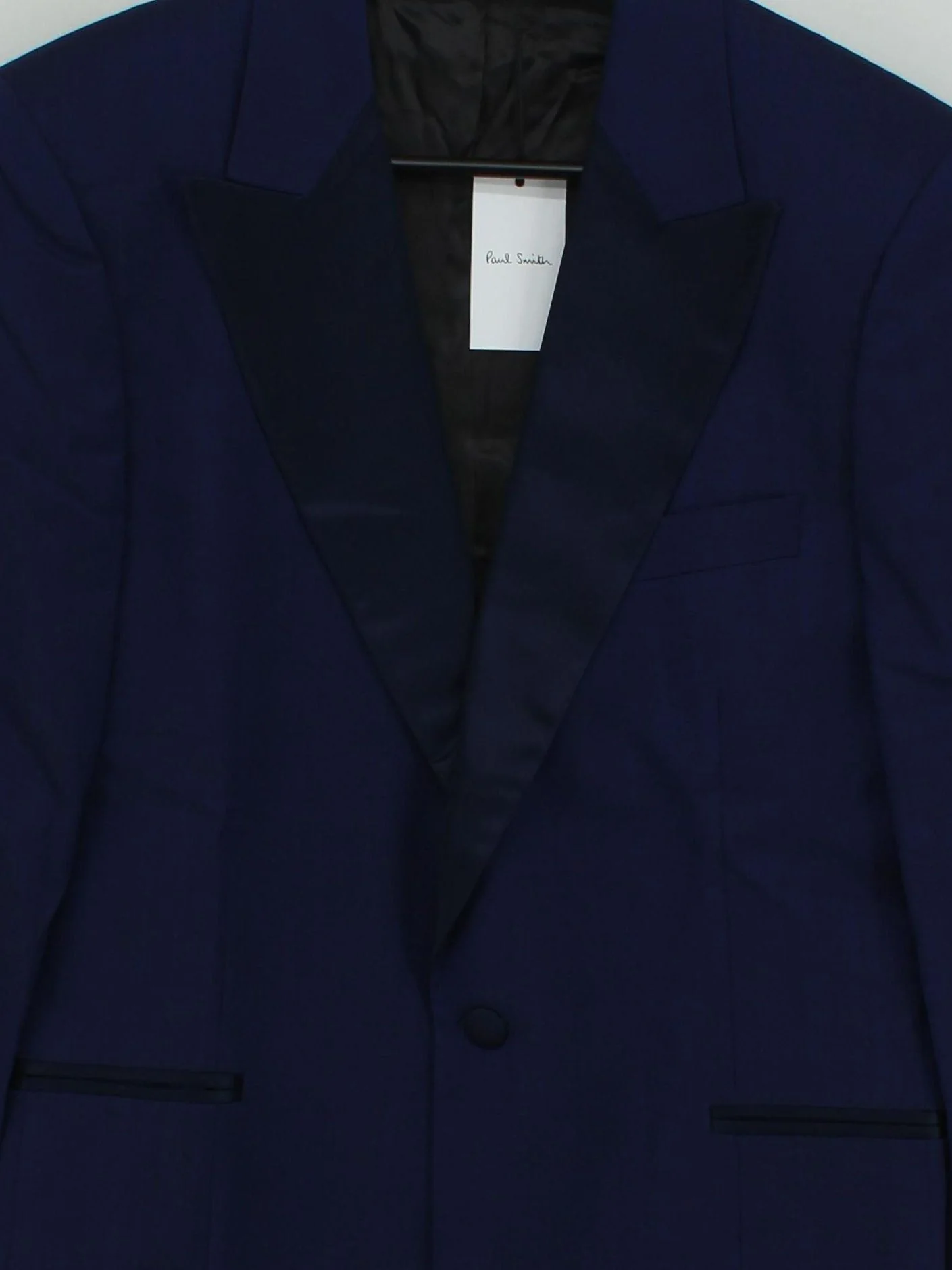 Paul Smith Men's Blazer Chest: 38 in Blue Wool with Rayon Overcoat - Image 3