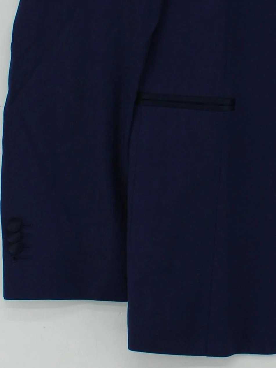 Paul Smith Men's Blazer Chest: 38 in Blue Wool with Rayon Overcoat - Image 4