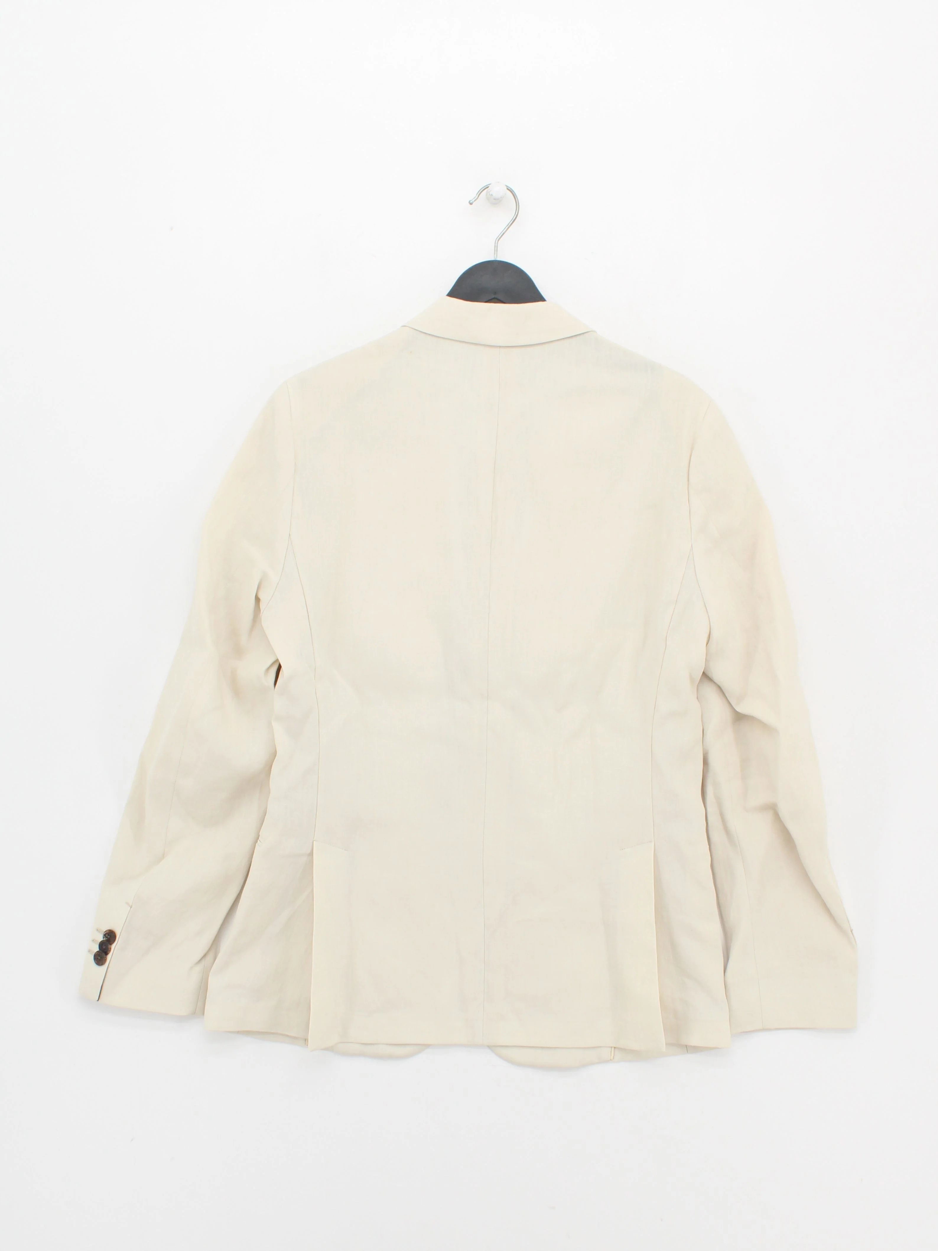 Paul Smith Men's Blazer Chest: 38 in Cream 100% Linen Overcoat - Image 2