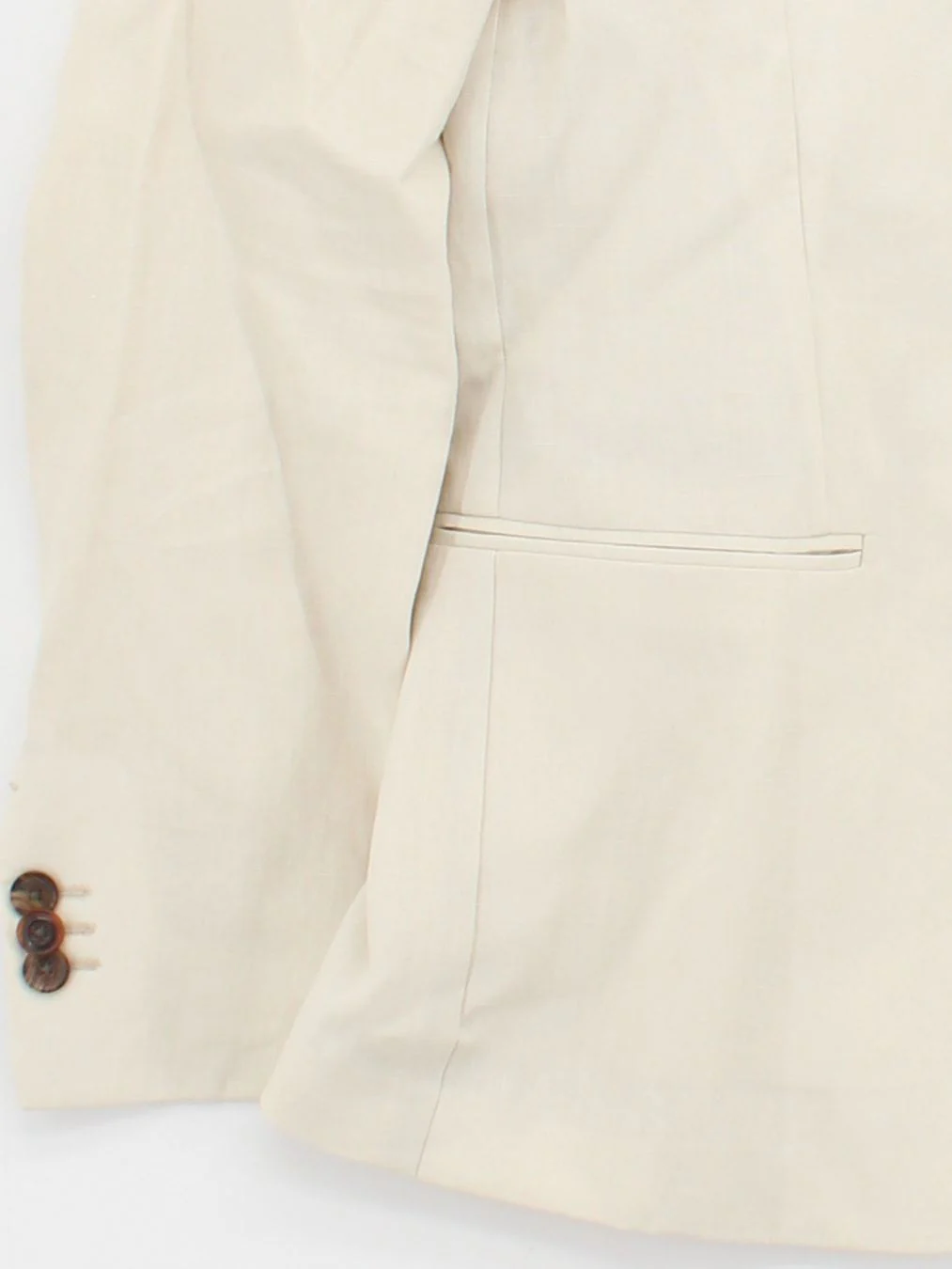 Paul Smith Men's Blazer Chest: 38 in Cream 100% Linen Overcoat - Image 4