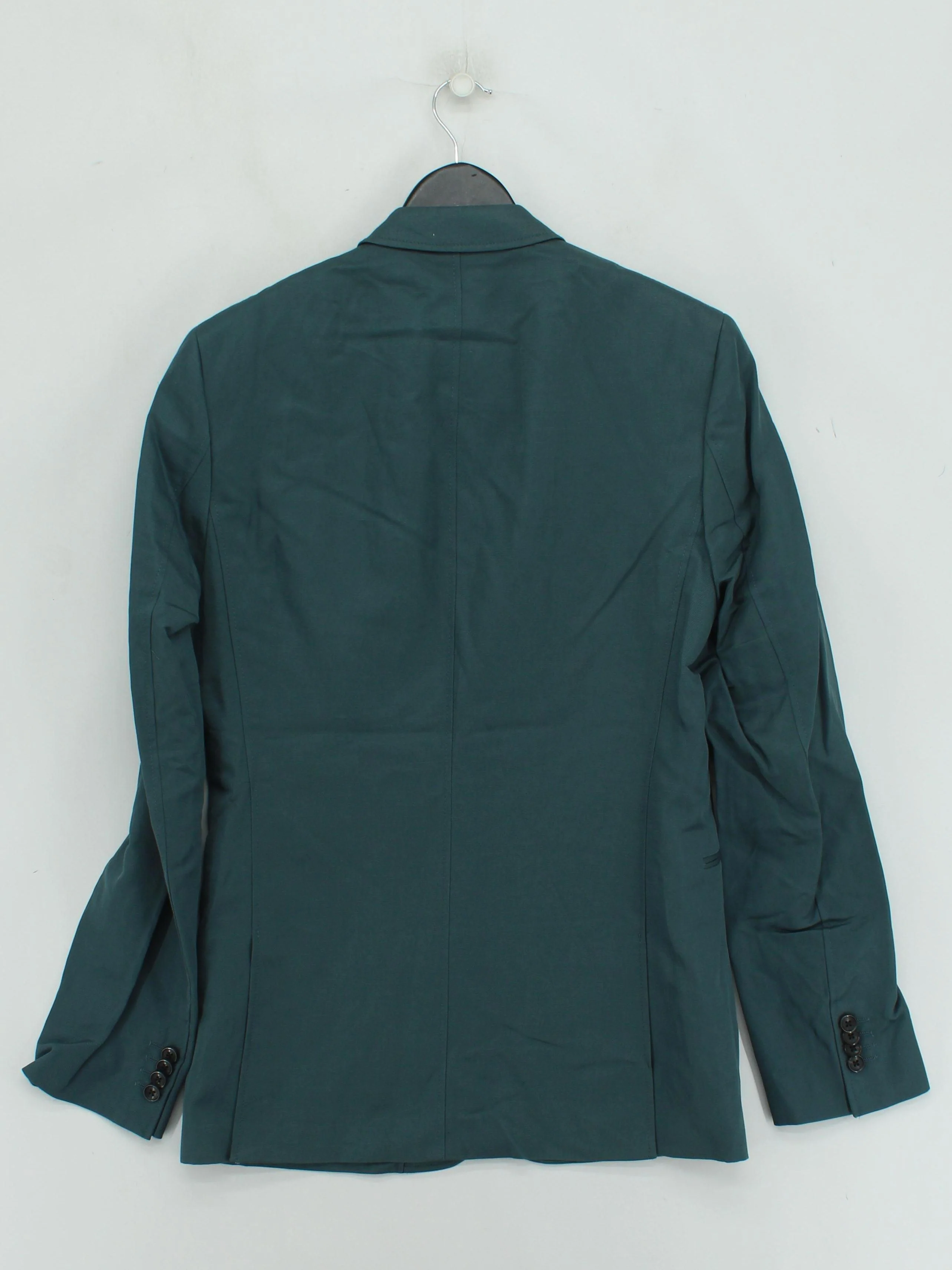 Paul Smith Men's Blazer Chest: 38 in Green Cotton with Linen, Viscose Overcoat - Image 2