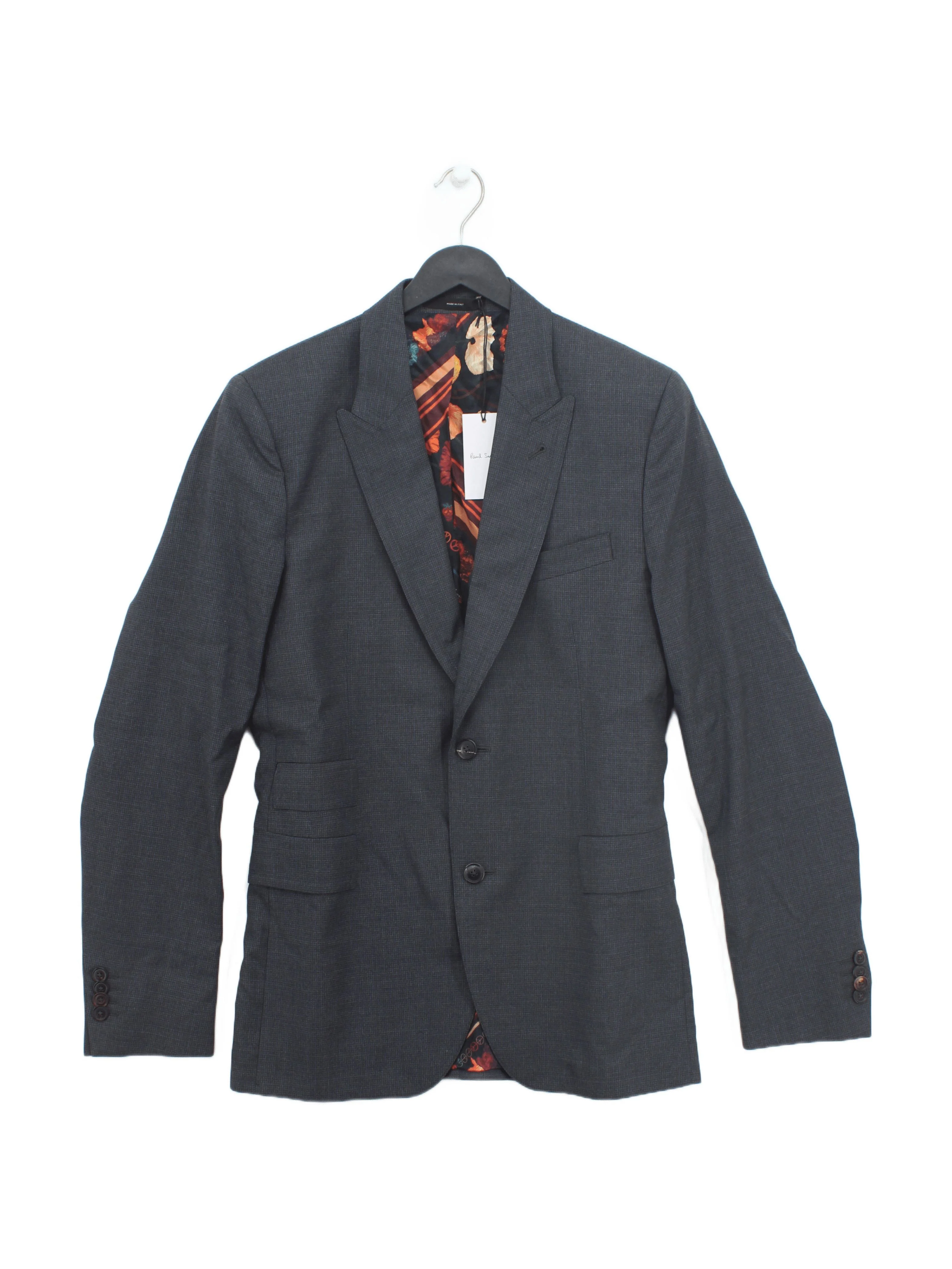 Paul Smith Men's Blazer Chest: 38 in Grey 100% Wool Overcoat New with tags