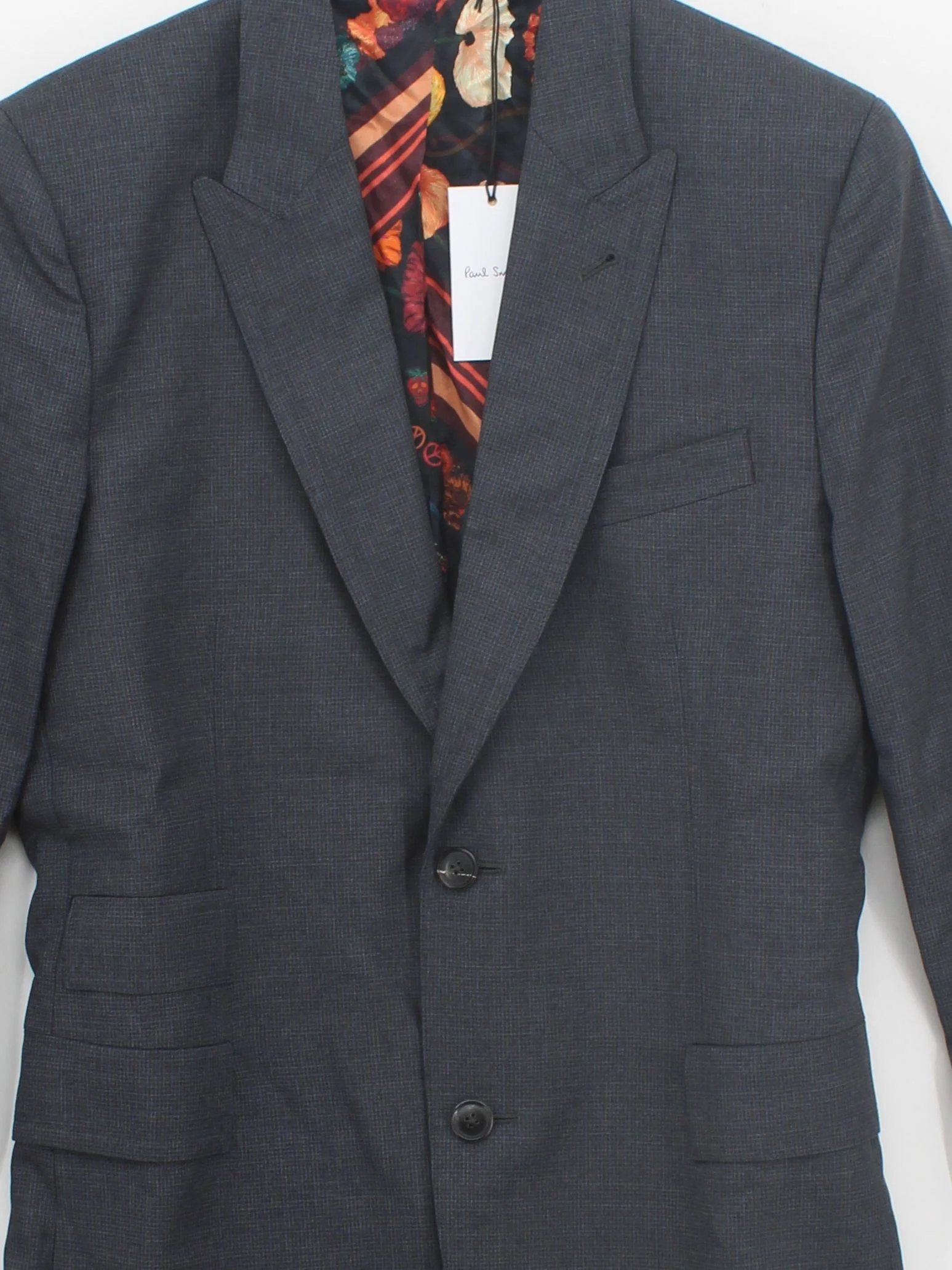Paul Smith Men's Blazer Chest: 38 in Grey 100% Wool Overcoat New with tags - Image 3