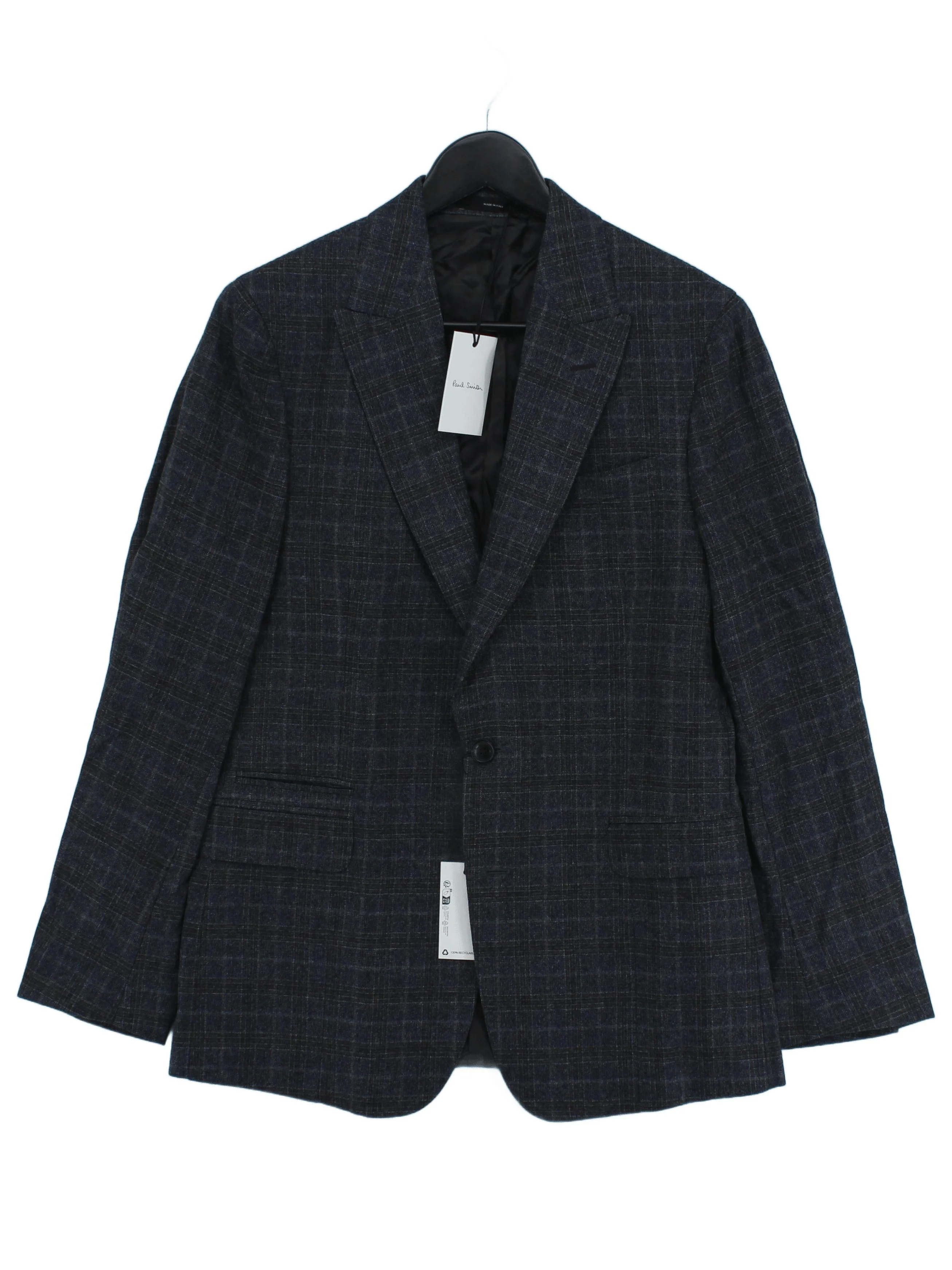 Paul Smith Men's Blazer Chest: 38 in Grey 100% Wool Overcoat New with tags
