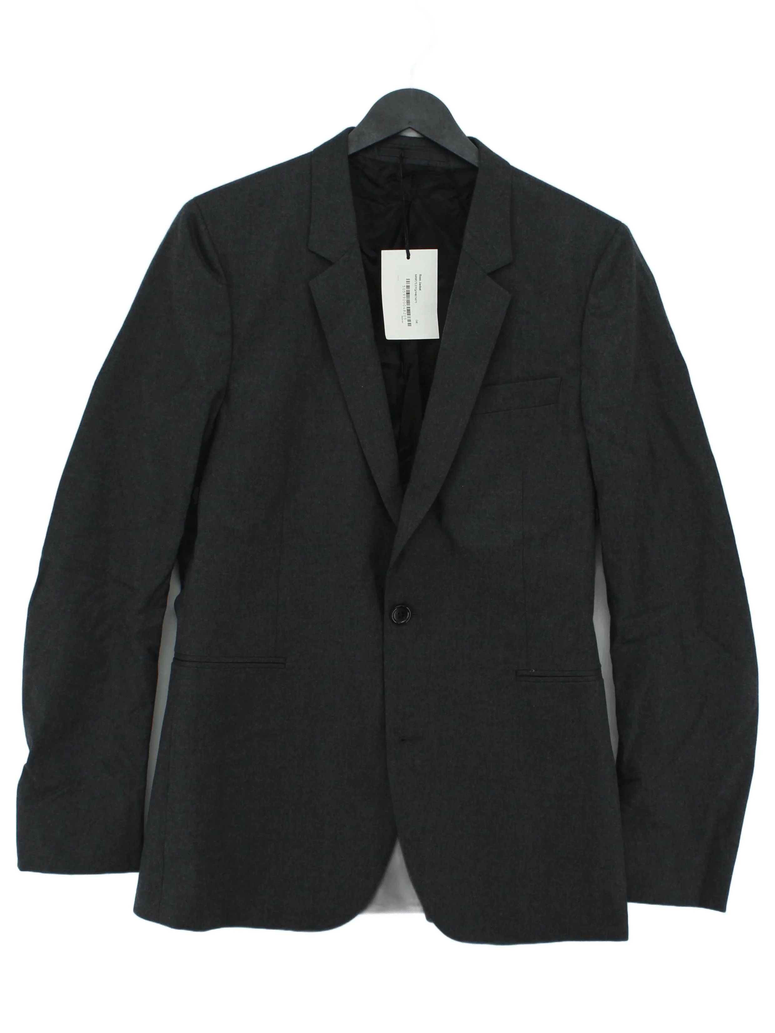 Paul Smith Men's Blazer Chest: 38 in Grey Wool with Viscose Overcoat