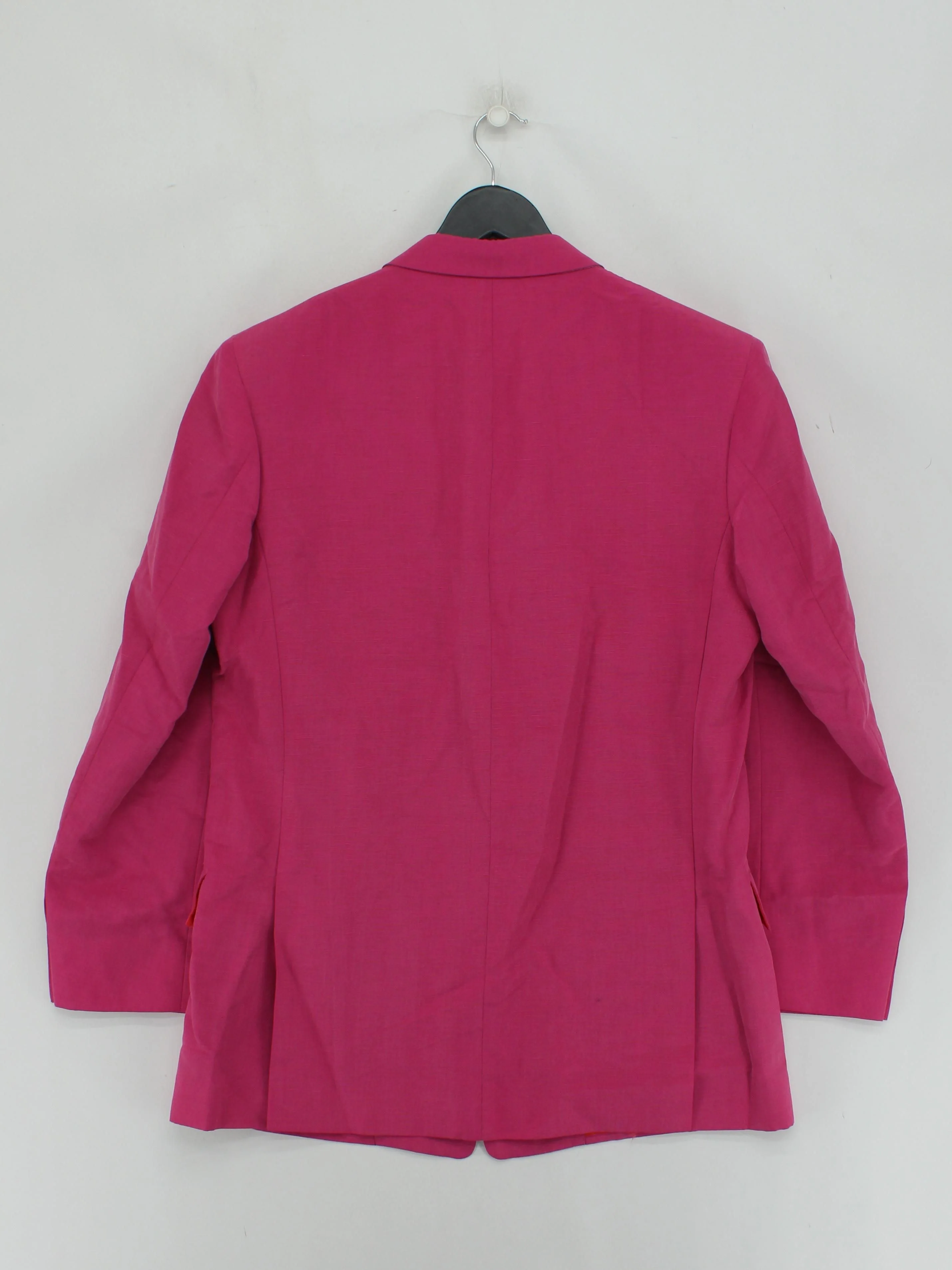 Paul Smith Men's Blazer Chest: 38 in Pink Silk with Wool, Linen Overcoat - Image 2