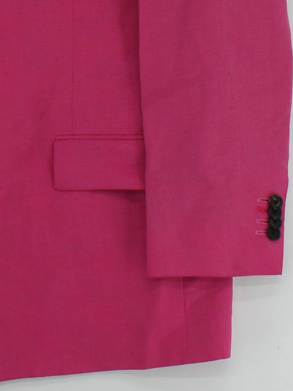 Paul Smith Men's Blazer Chest: 38 in Pink Silk with Wool, Linen Overcoat - Image 4