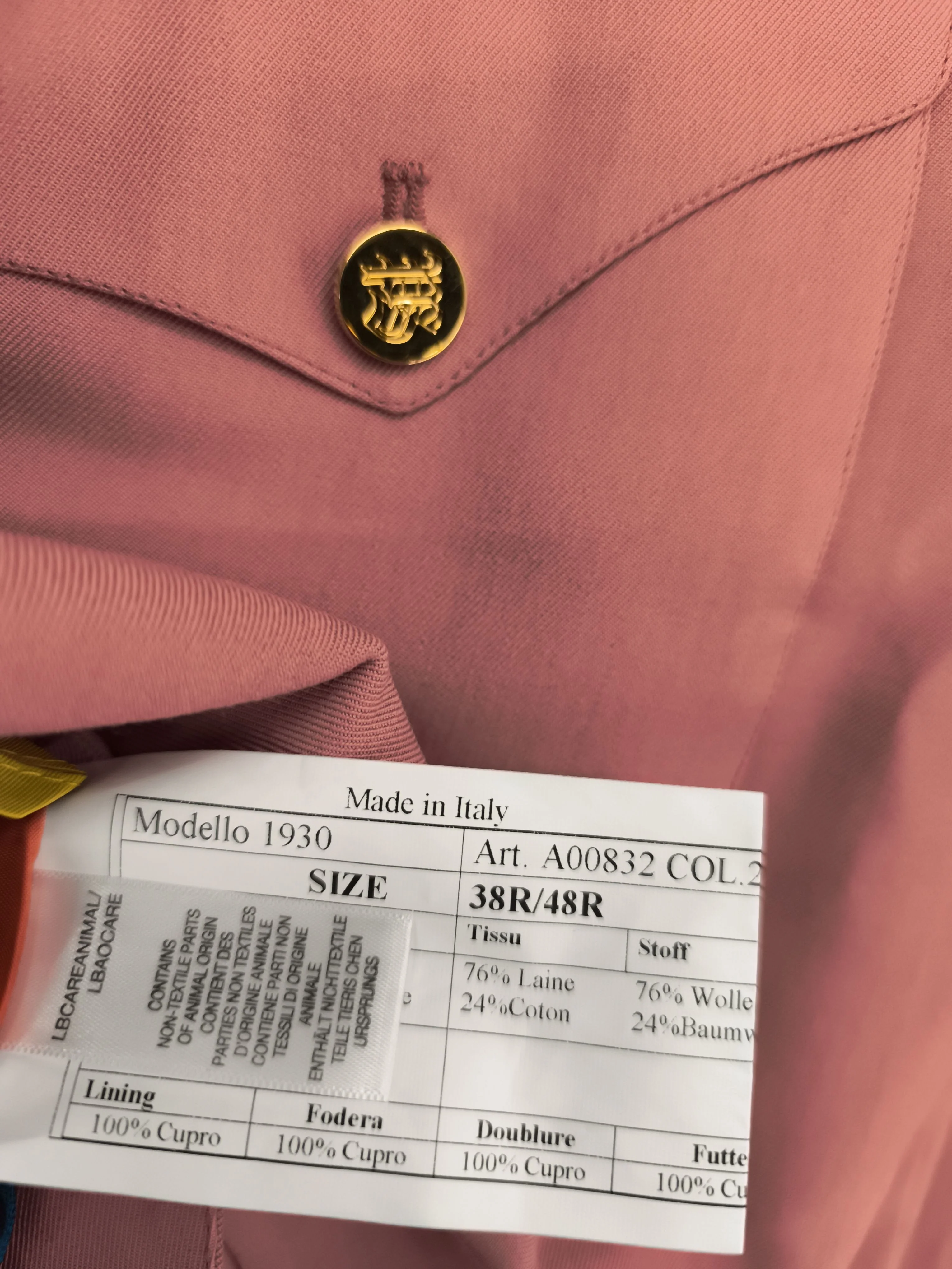 Paul Smith Men's Blazer Chest: 38 in Pink Wool New with tags - Image 6