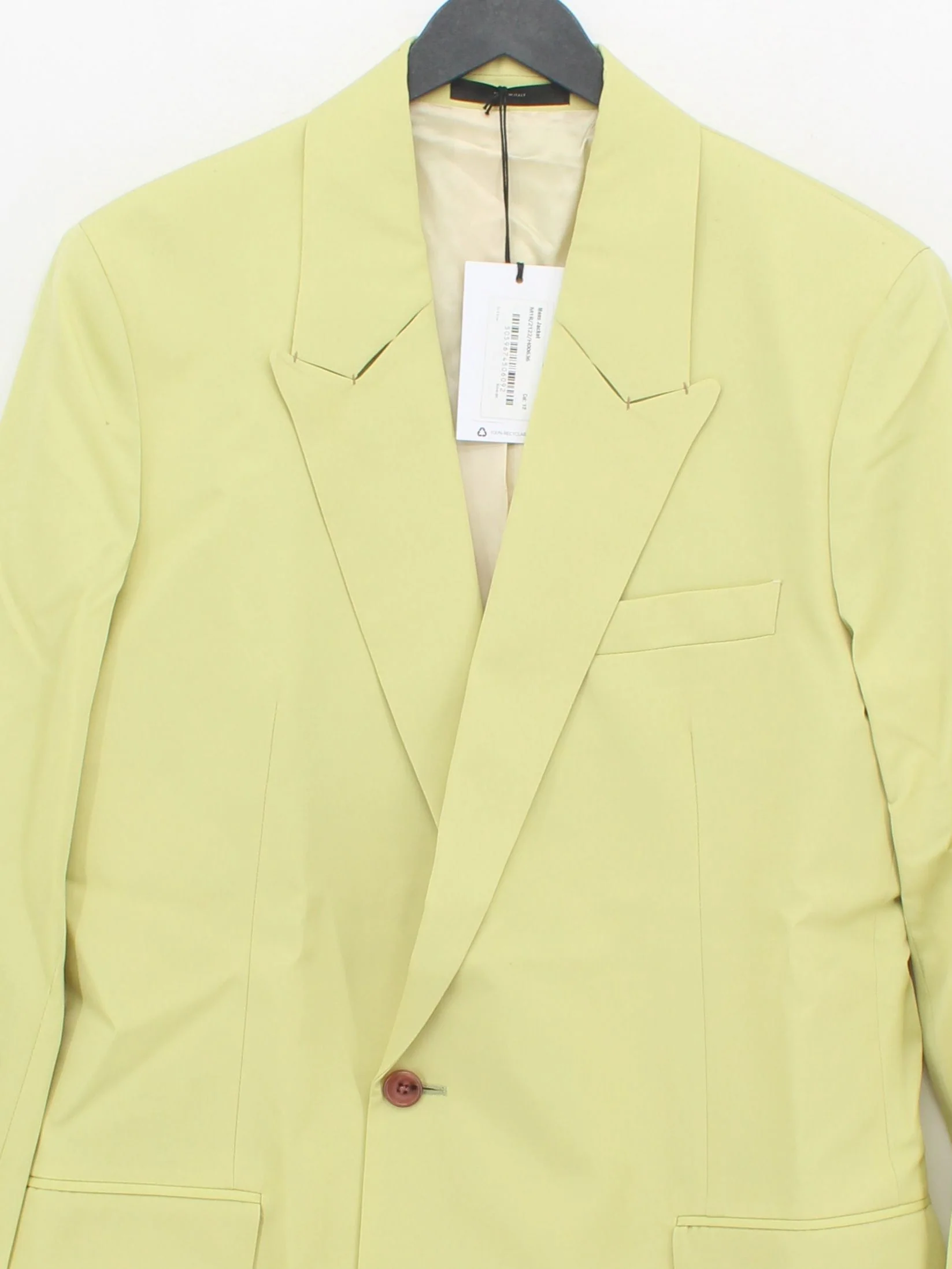 Paul Smith Men's Blazer Chest: 38 in Yellow Wool with Other Overcoat - Image 3