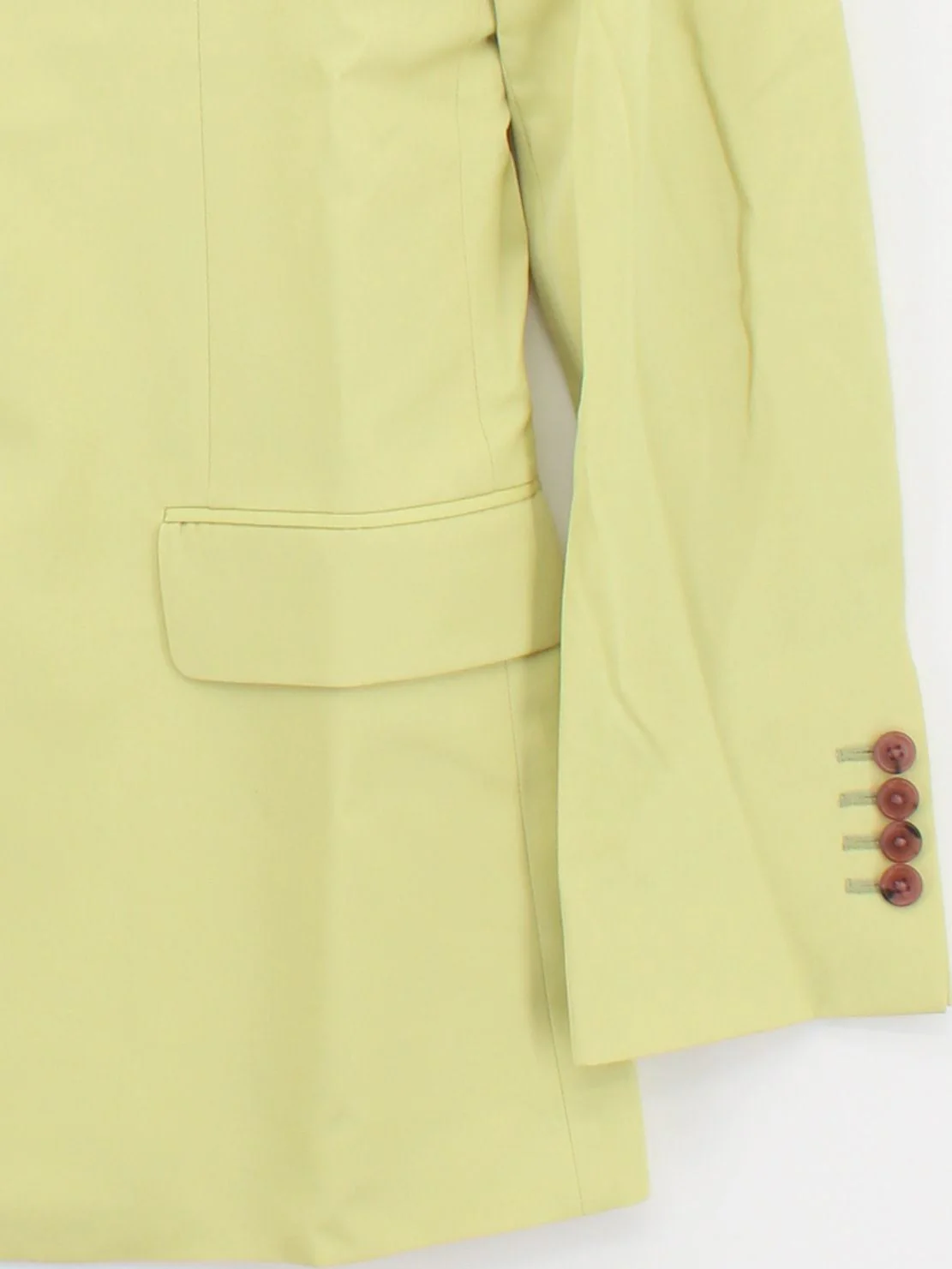 Paul Smith Men's Blazer Chest: 38 in Yellow Wool with Other Overcoat - Image 4