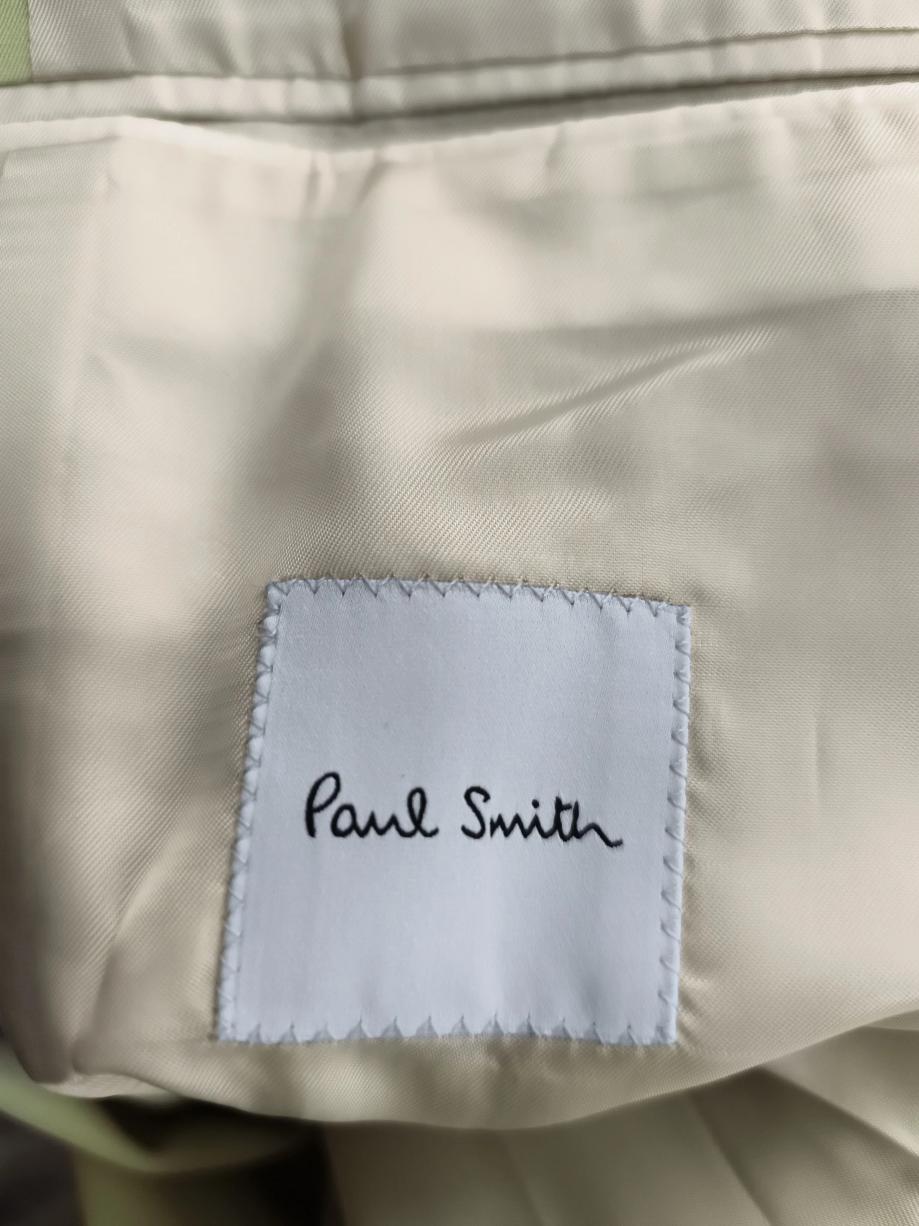 Paul Smith Men's Blazer Chest: 38 in Yellow Wool with Other Overcoat - Image 7