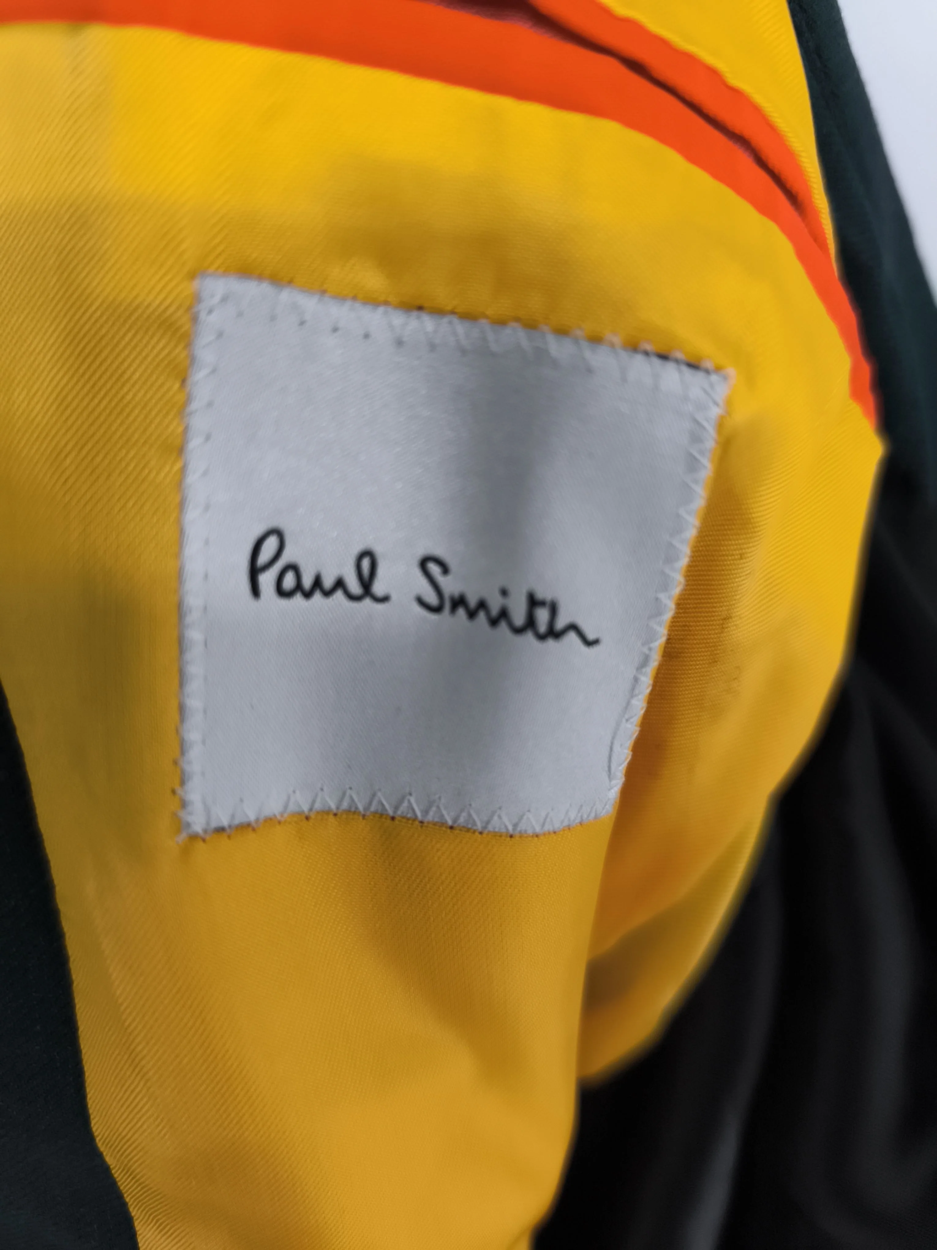 Paul Smith Men's Blazer Chest: 40 in Green Wool with Linen, Silk, Other Overcoat - Image 6
