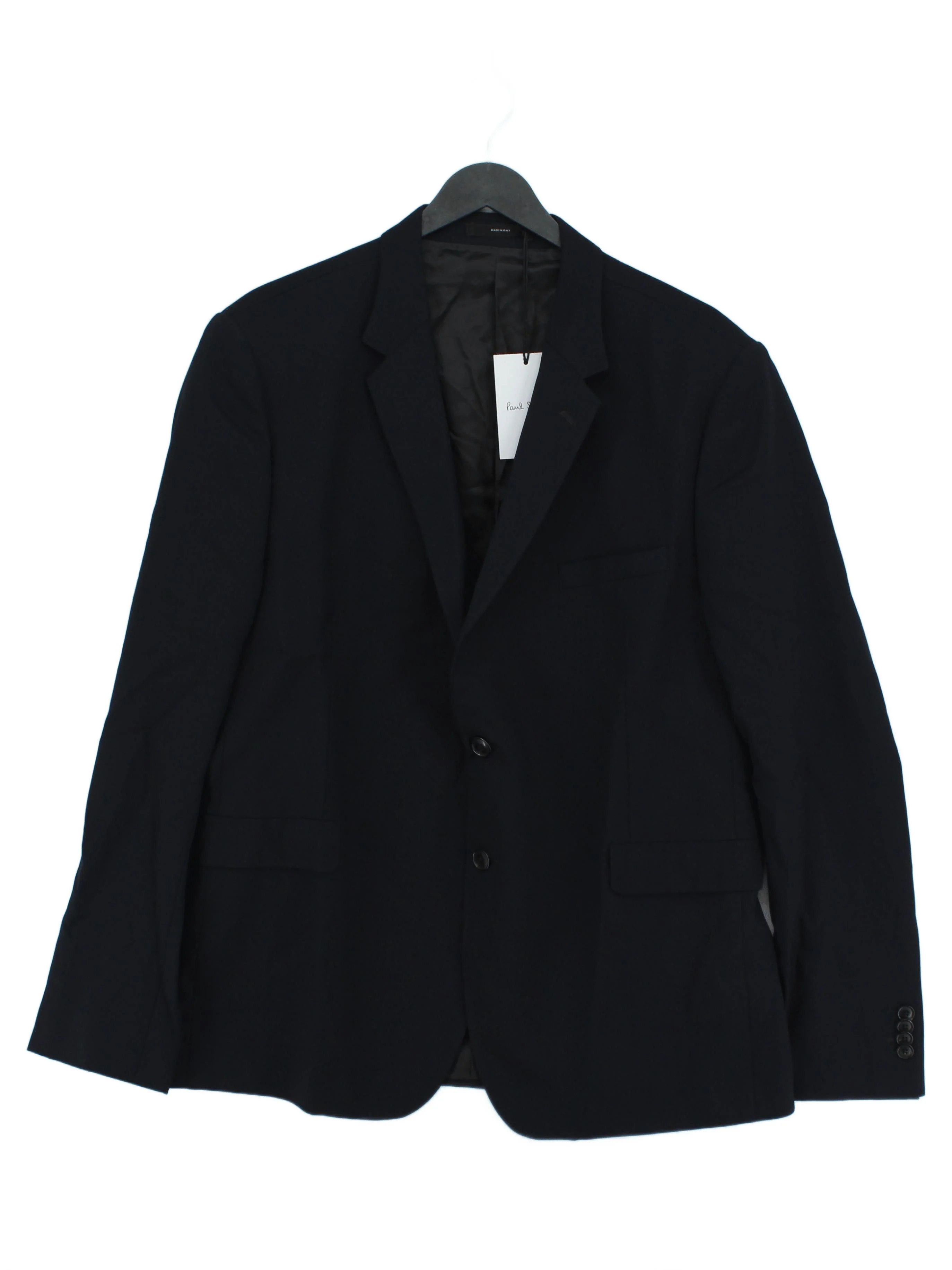Paul Smith Men's Blazer Chest: 44 in Black 100% Other Overcoat New with tags