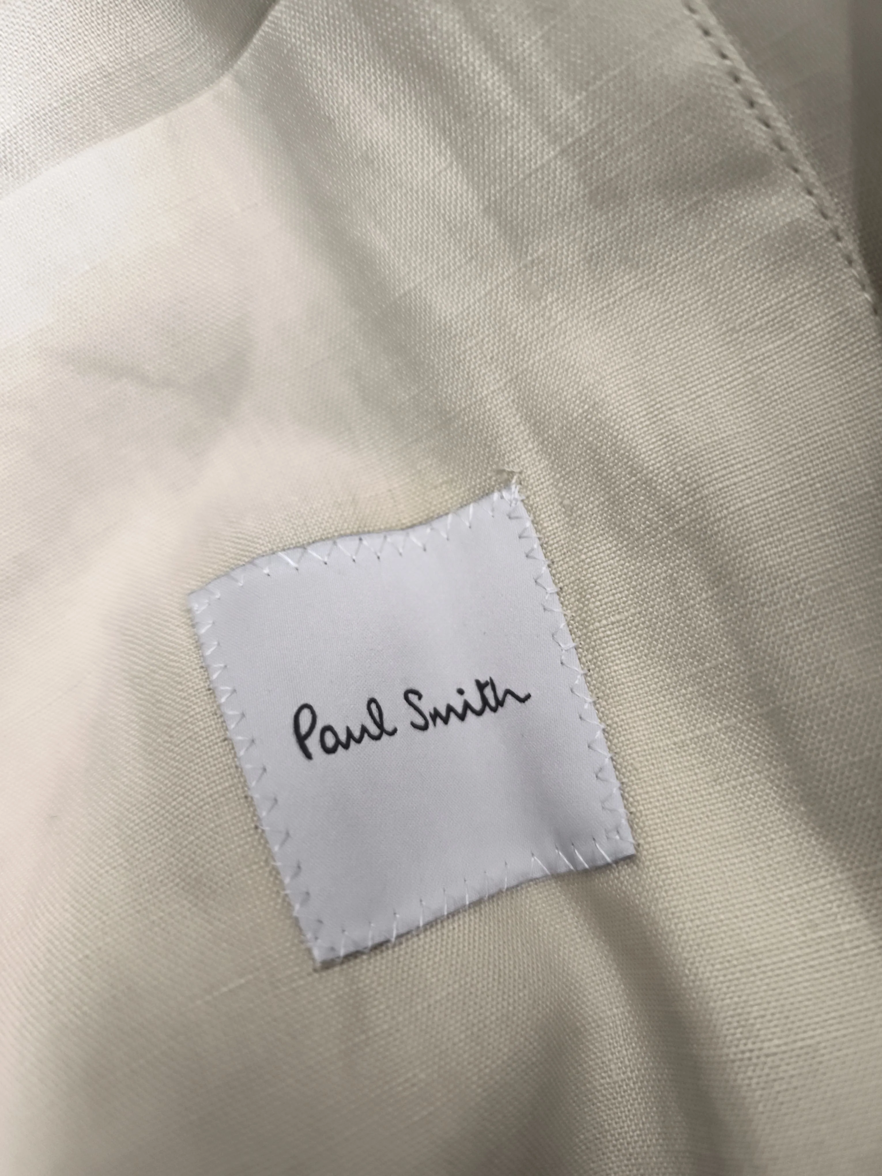 Paul Smith Men's Blazer Chest: 44 in Cream Linen New with tags - Image 5