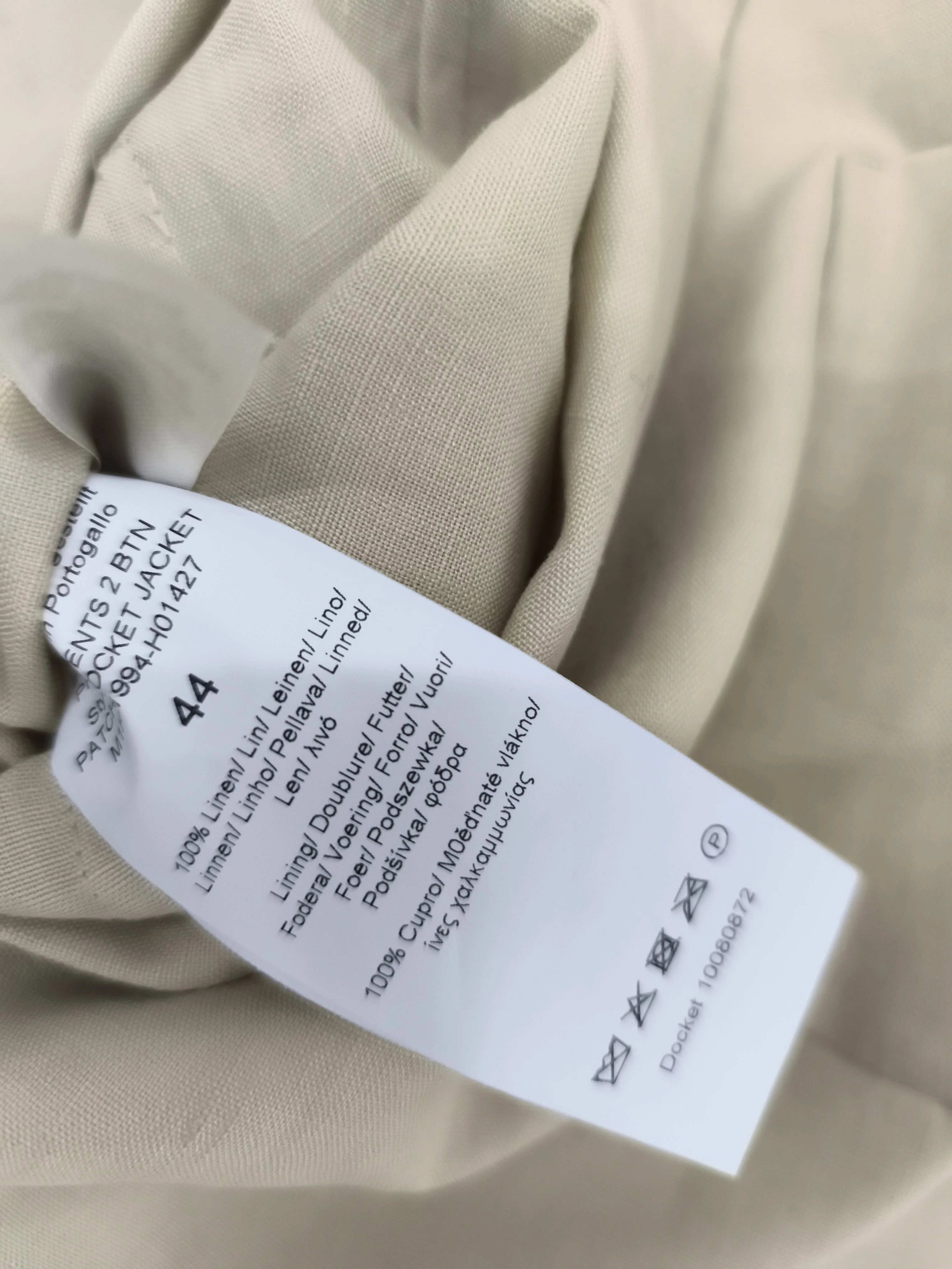 Paul Smith Men's Blazer Chest: 44 in Cream Linen New with tags - Image 6